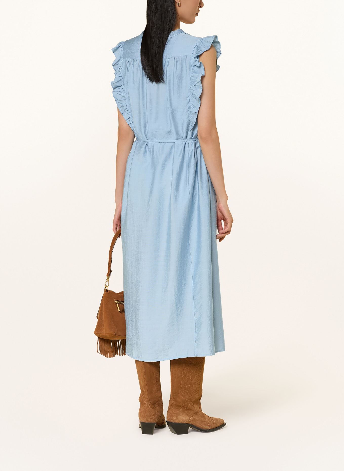 co'couture HERACC dress with ruffles: LIGHT BLUE