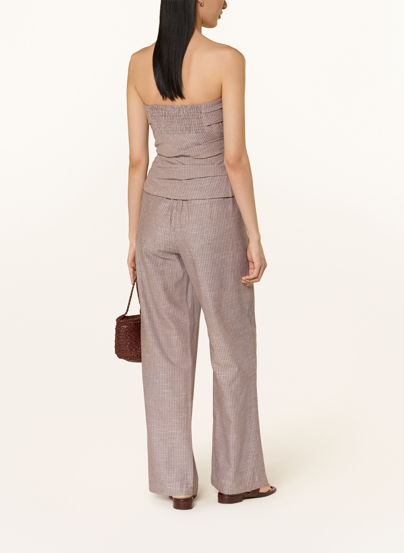 co'couture Off-the-shoulder top JIHOCC: BROWN / BEIGE