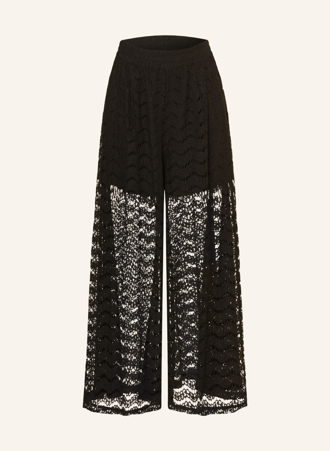 co'couture Pantalon Marlene HARRIETCC en dentelle: NOIR