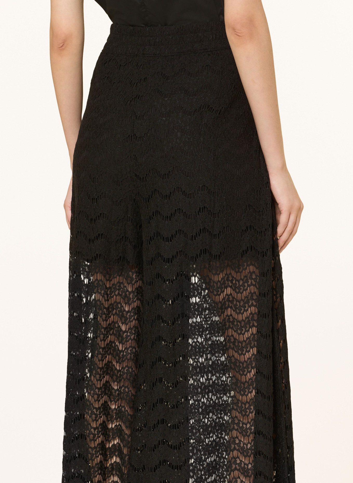 co'couture Pantalon Marlene HARRIETCC en dentelle: NOIR