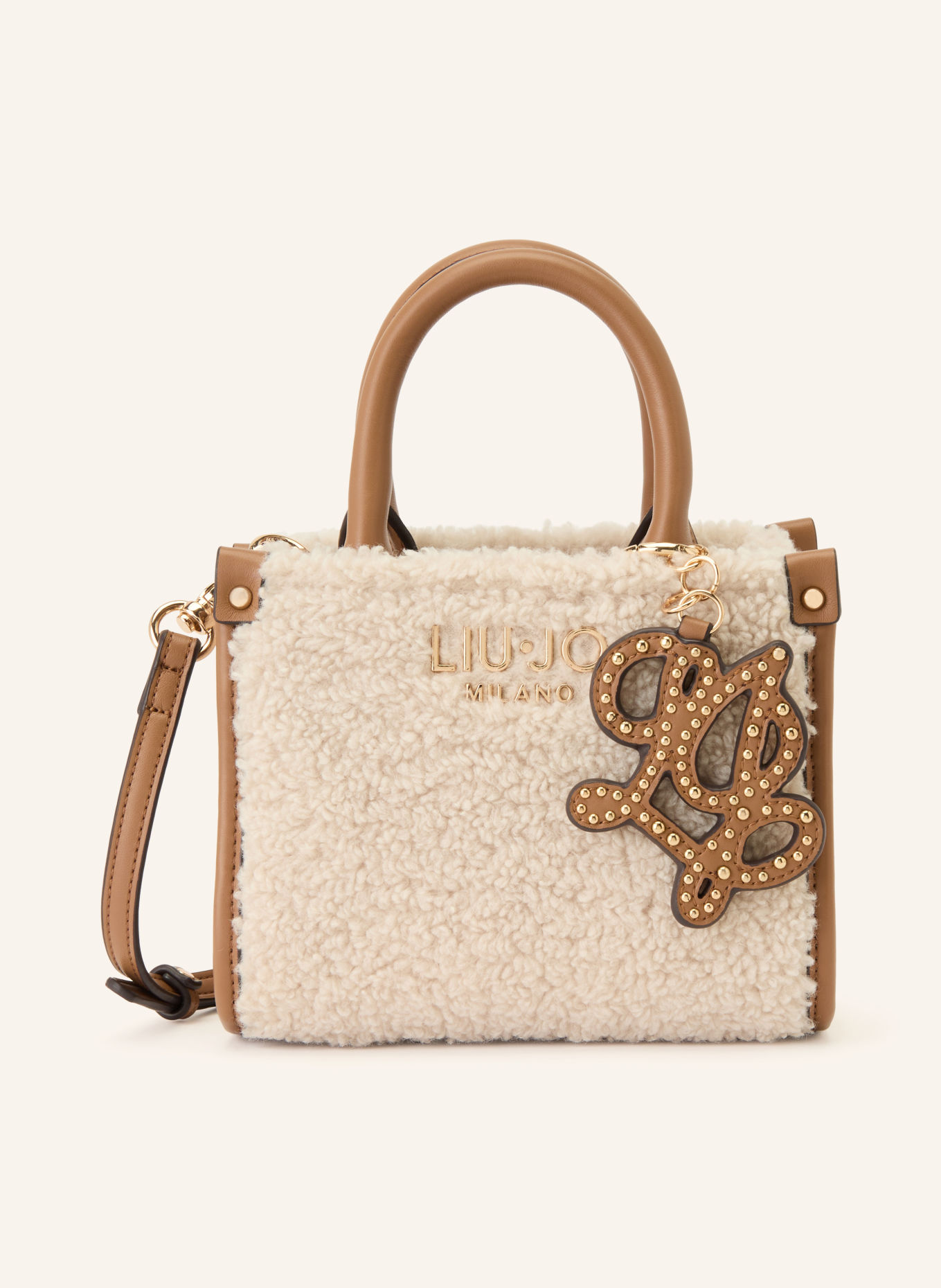 LIU JO Shopper XS: CREME / GULD / BRUN