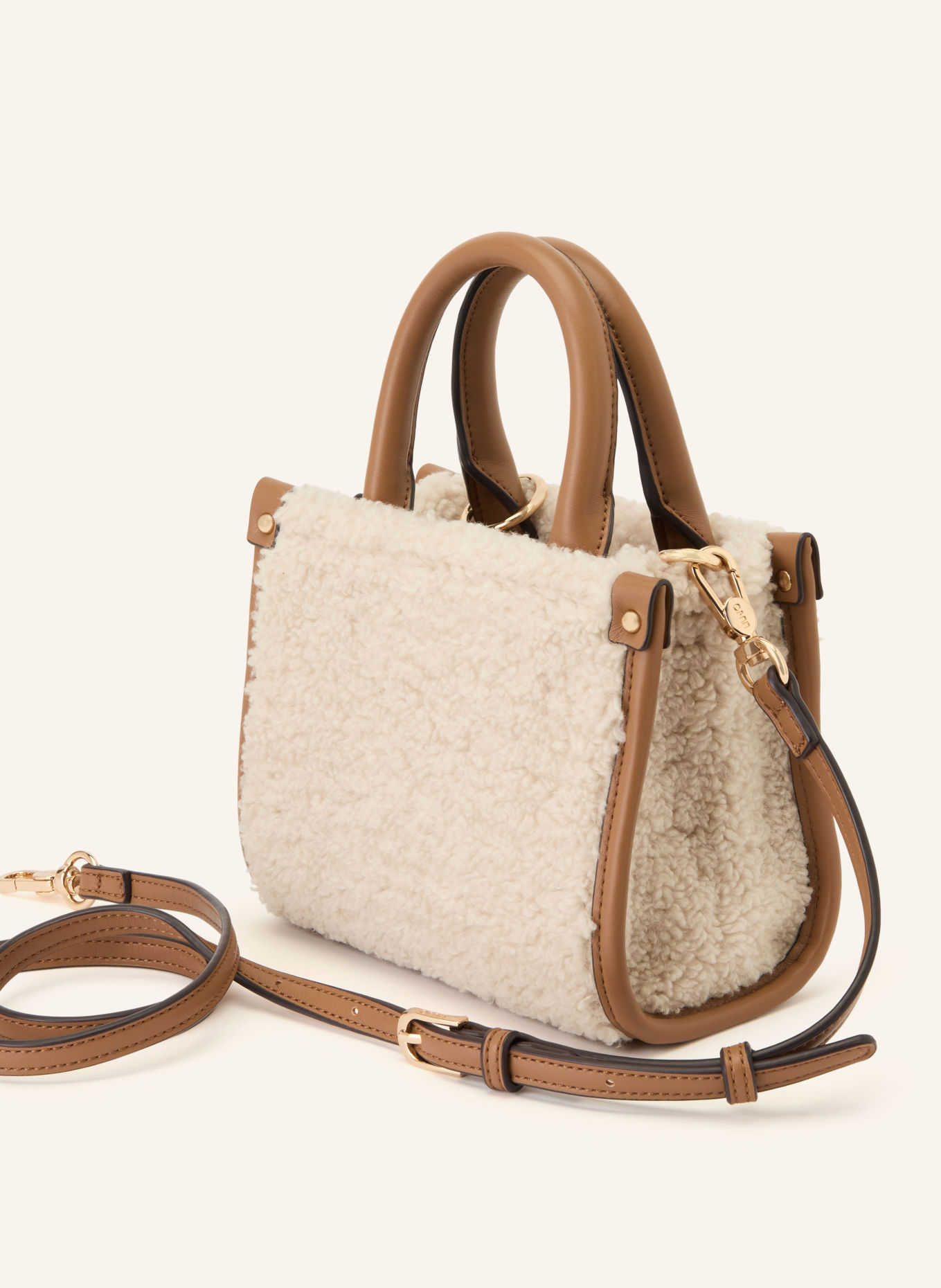 LIU JO Shopper XS: CREME / GULD / BRUN