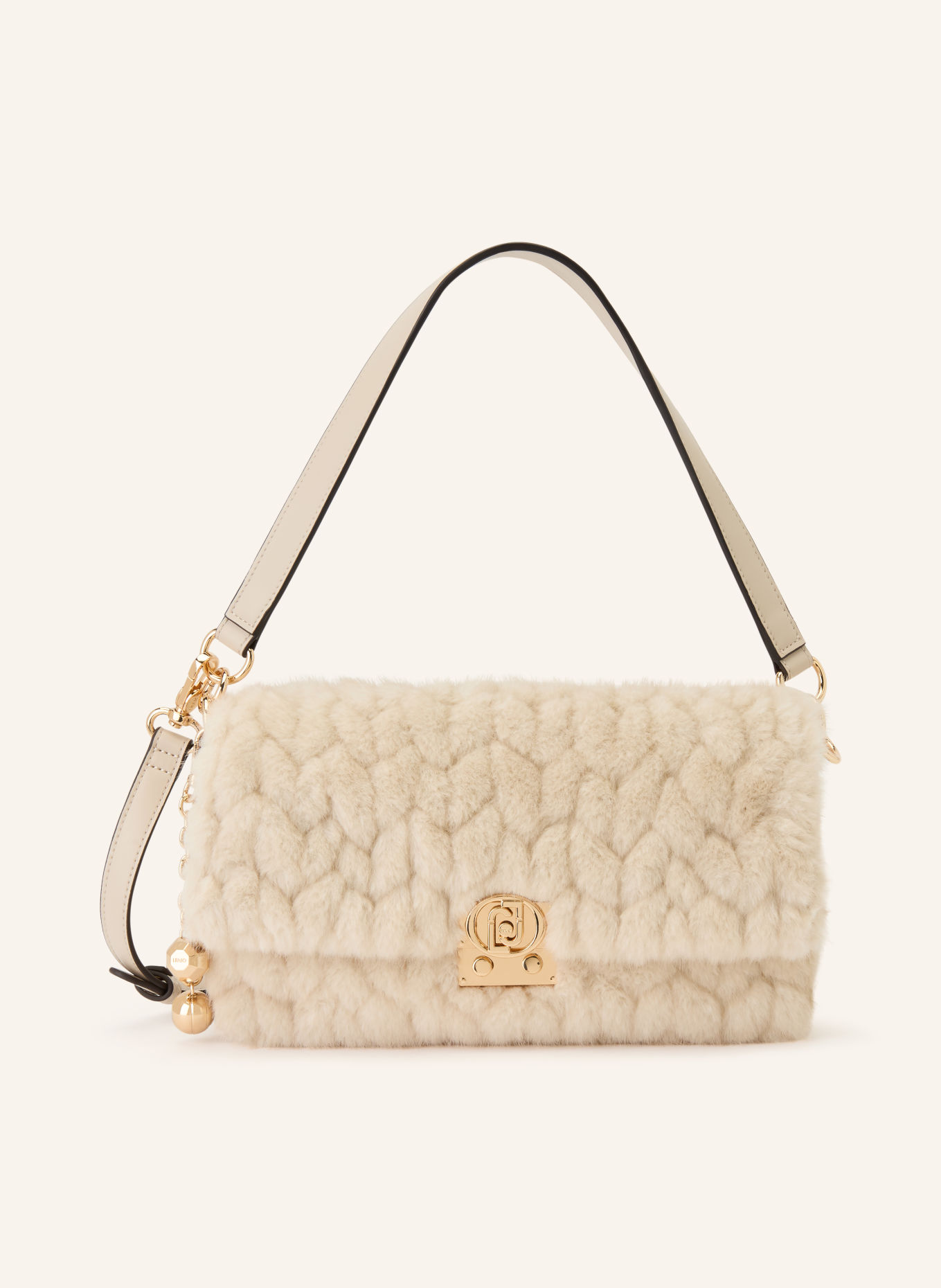 LIU JO MEDIUM Shoulder Bag: CREAM / GOLD