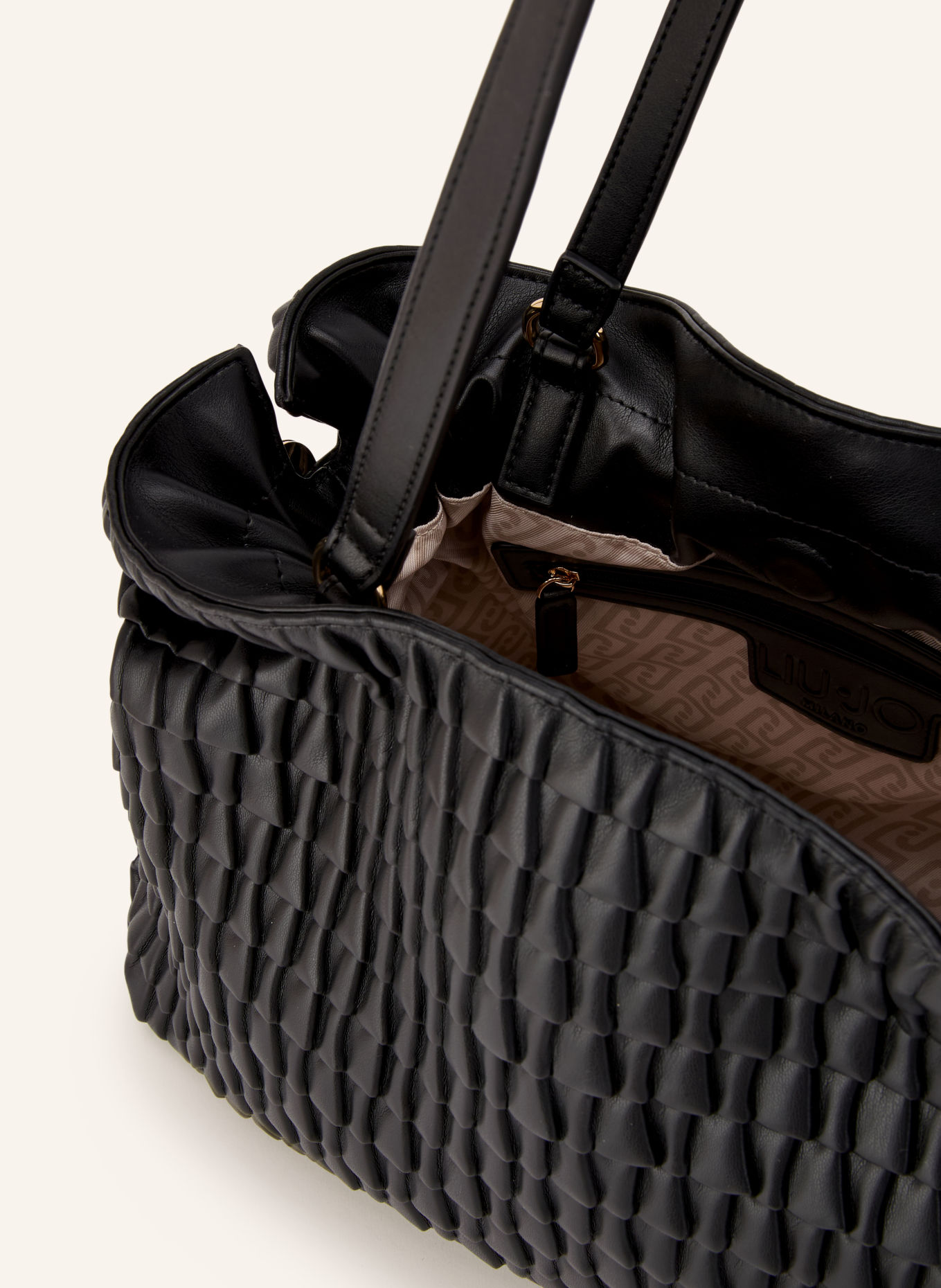 LIU JO Shopper LARGE: SORT / GULD