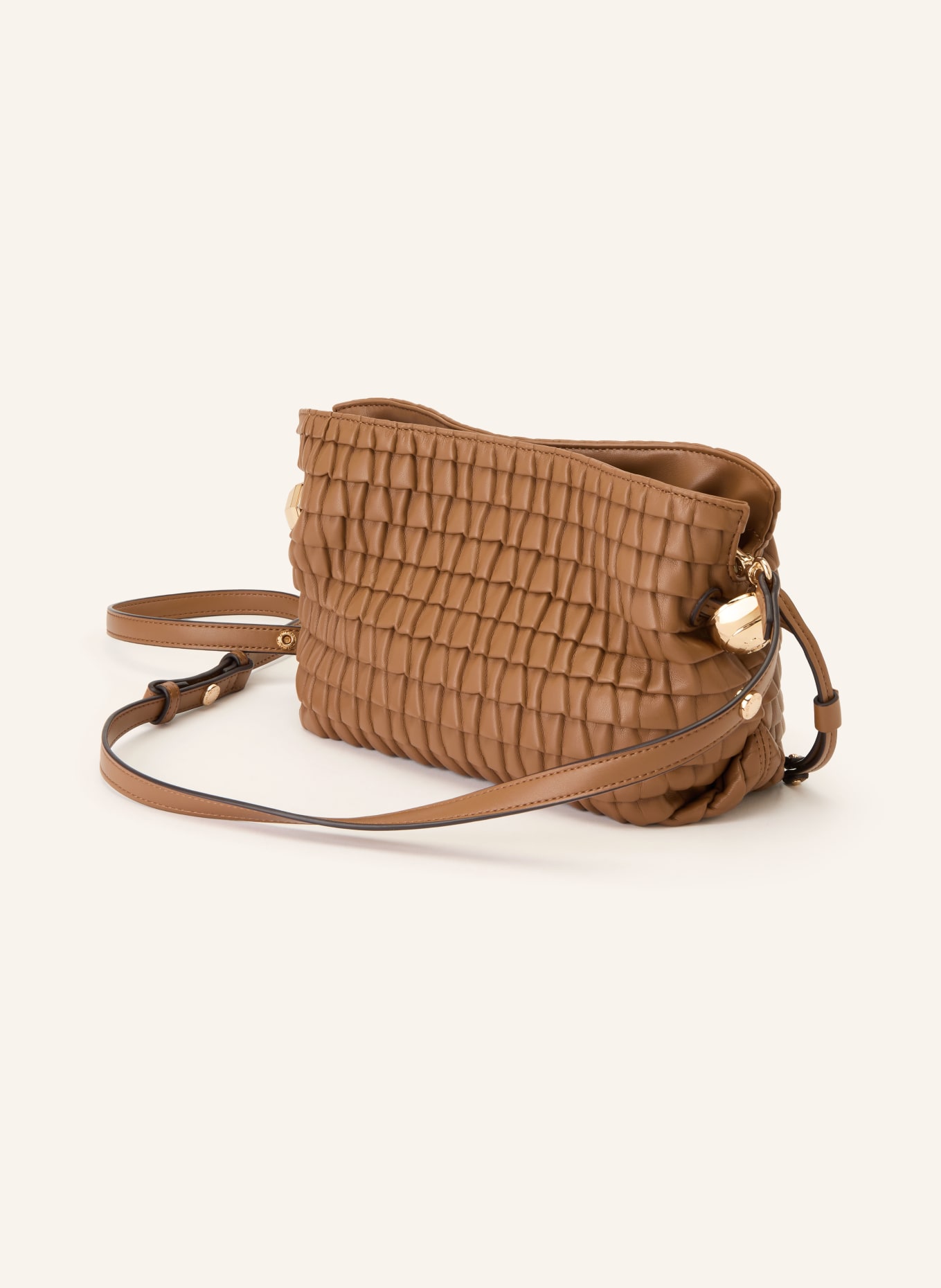 LIU JO SMALL Shoulder Bag: BROWN / GOLD