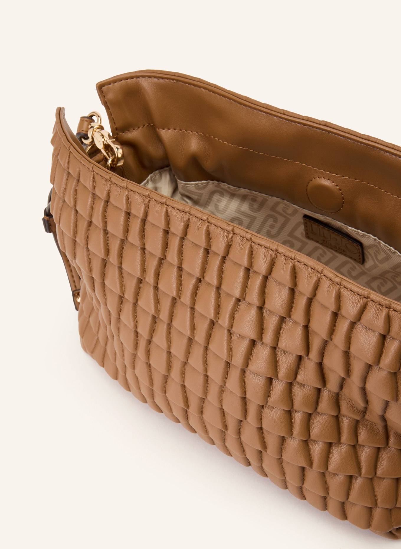 LIU JO SMALL Shoulder Bag: BROWN / GOLD