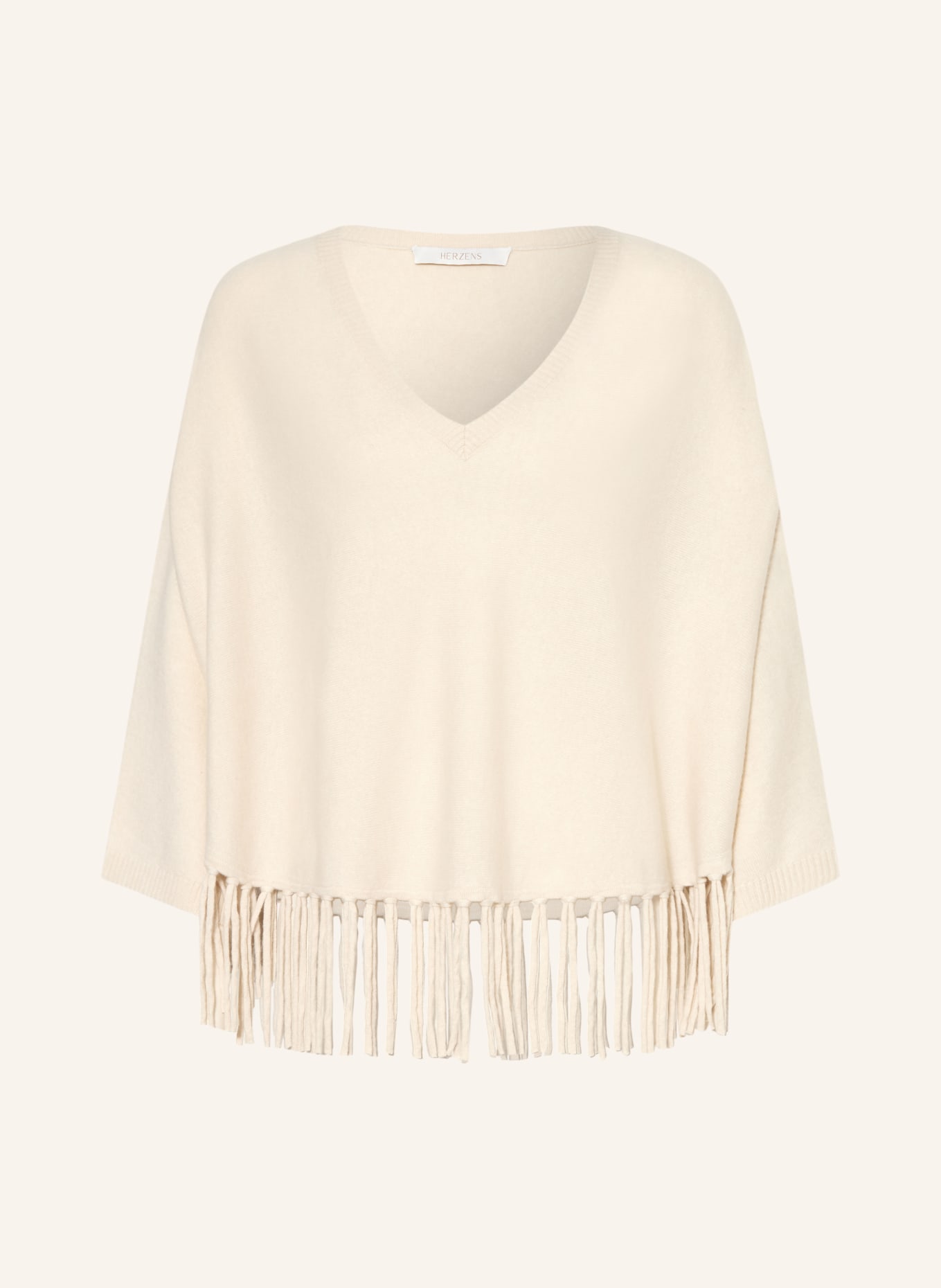 HERZENS Pullover mit Cashmere und 3/4-Arm: ECRU
