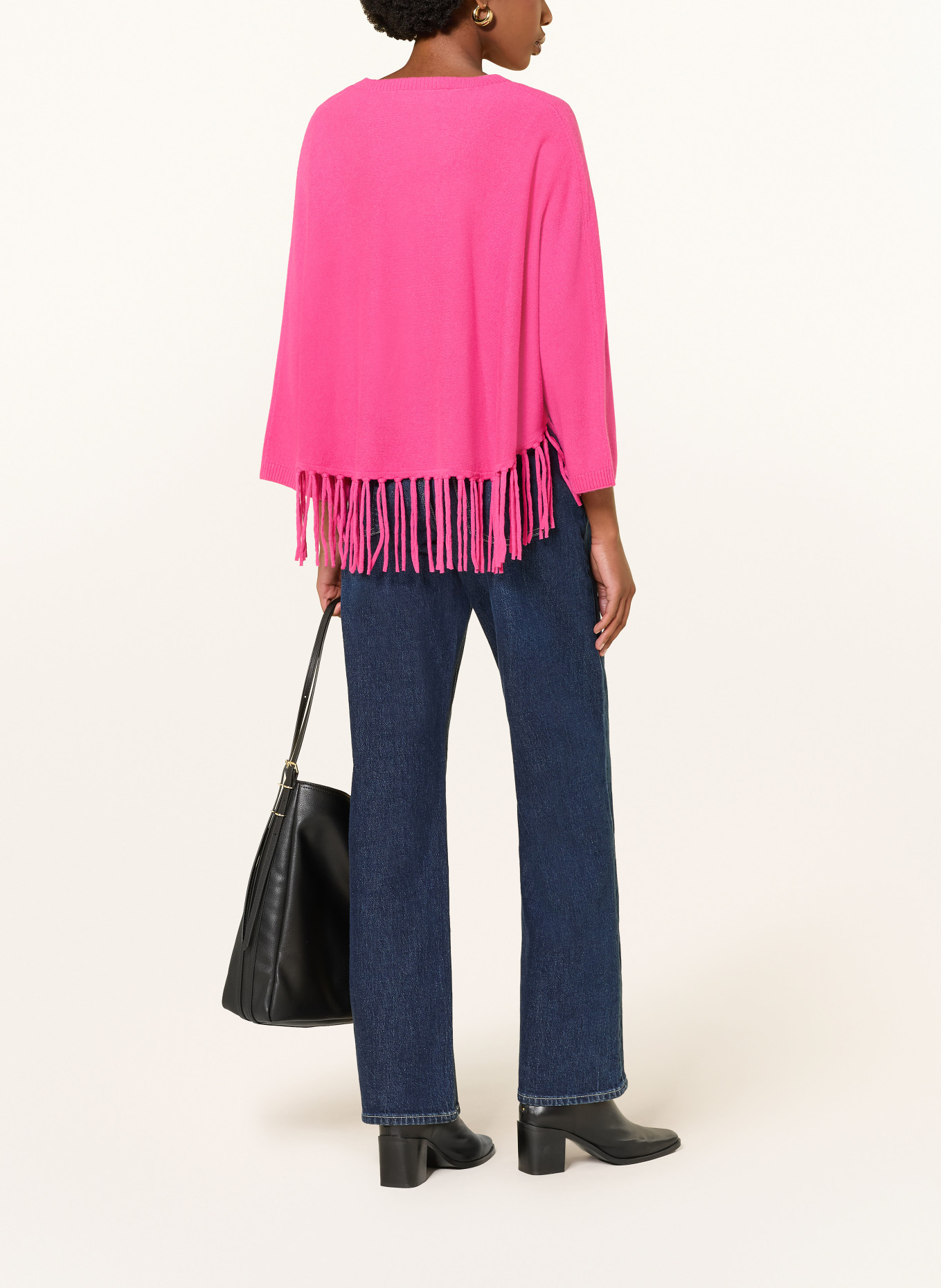 HERZENS Pullover mit Cashmere und 3/4-Arm: NEONPINK