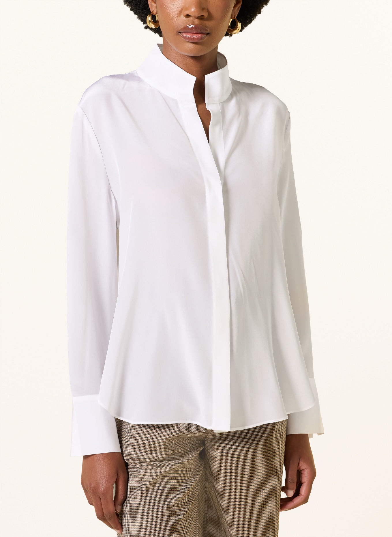 HERZENS Silk blouse: WHITE