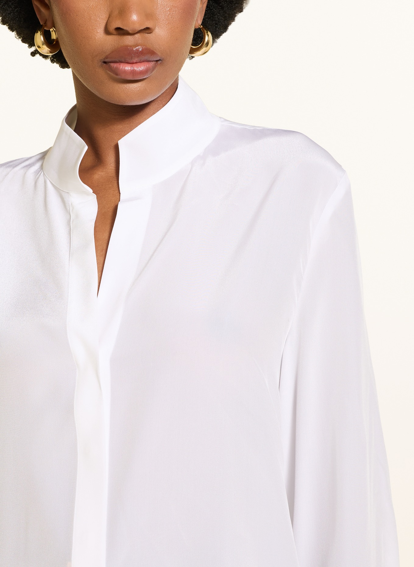 HERZENS Silk blouse: WHITE