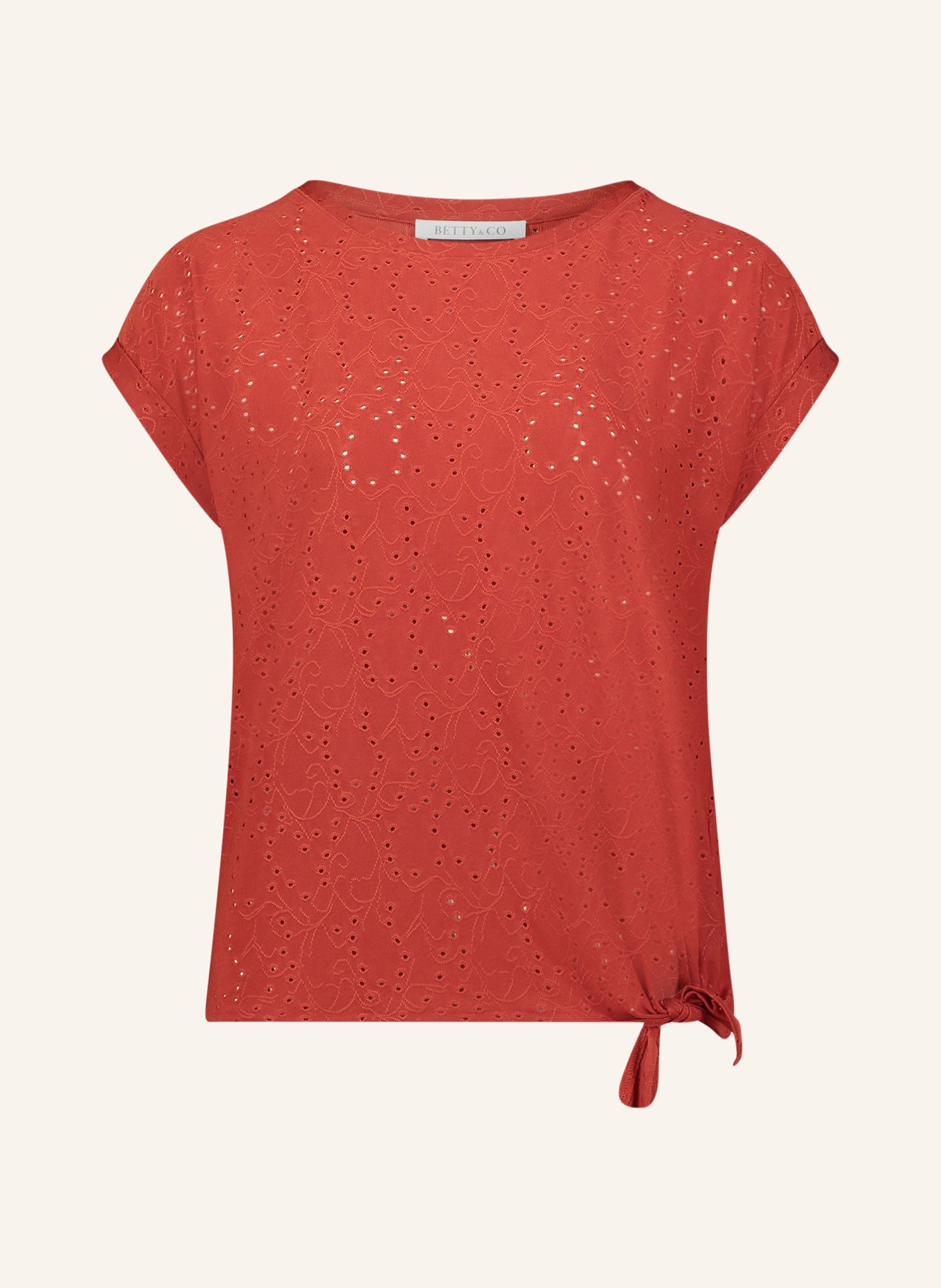 BETTY&CO T-Shirt aus Lochspitze: ROT