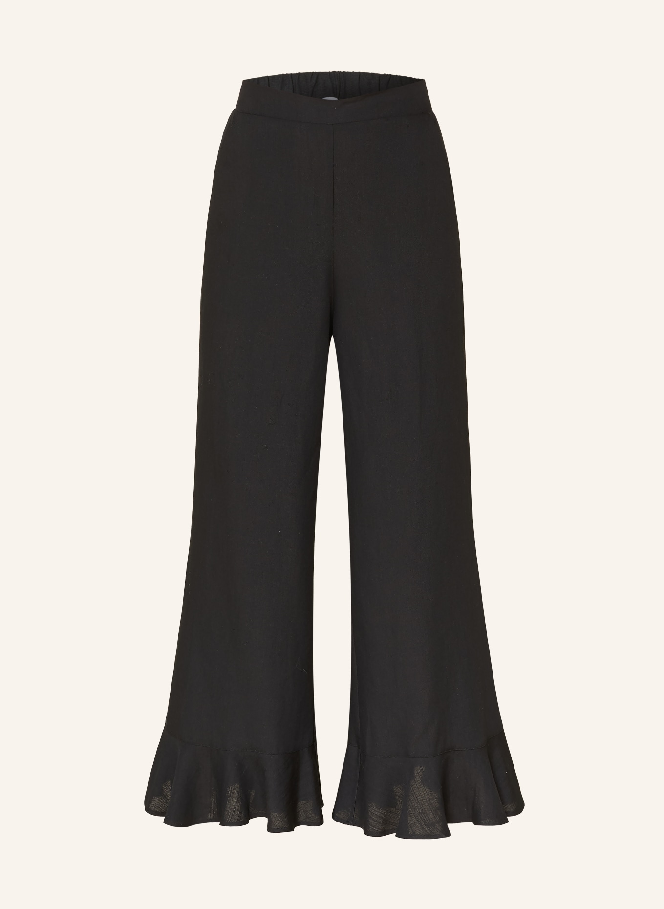 MORE & MORE Culotte mit Volants: SCHWARZ