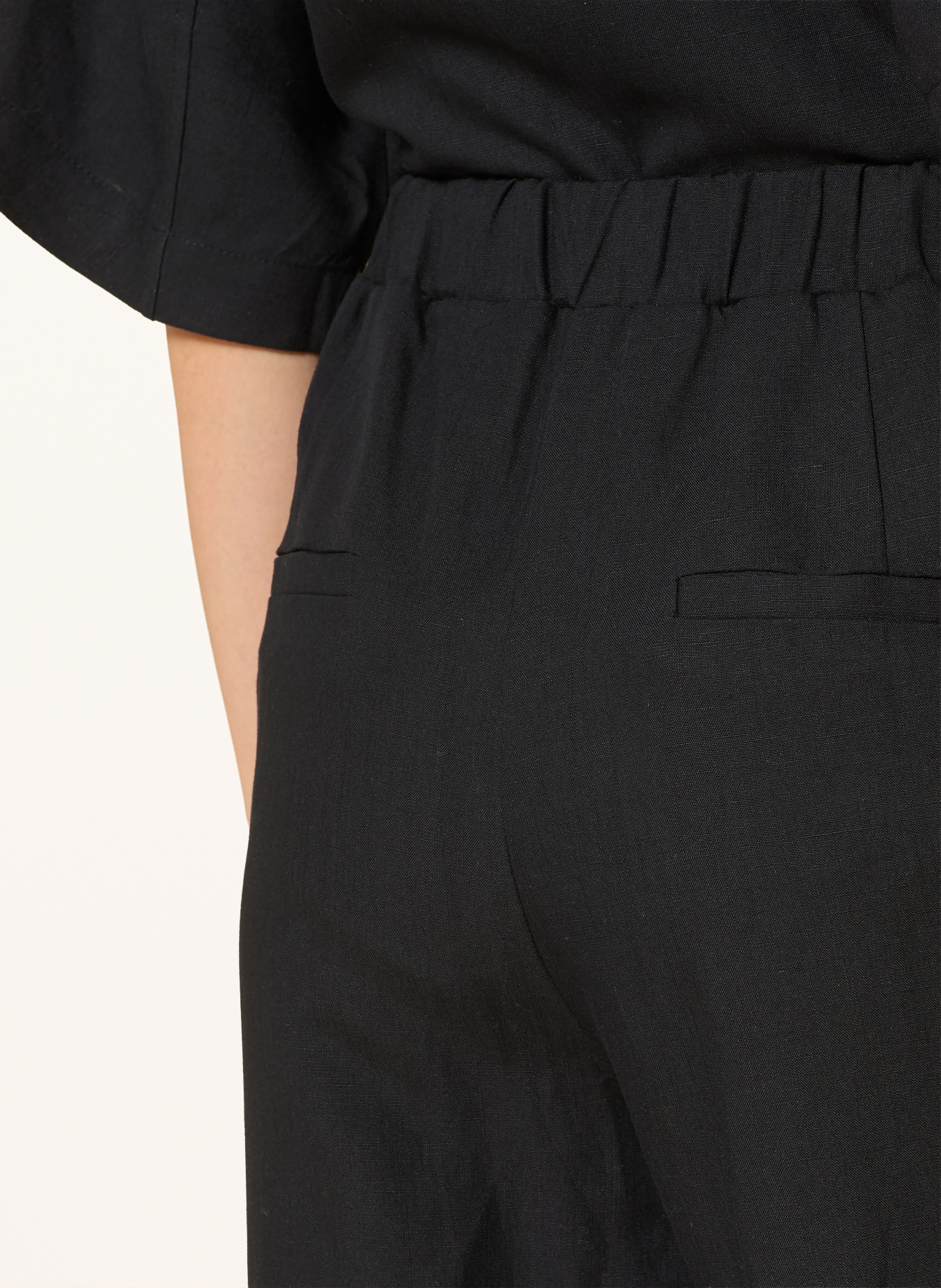 MORE & MORE Culotte mit Volants: SCHWARZ