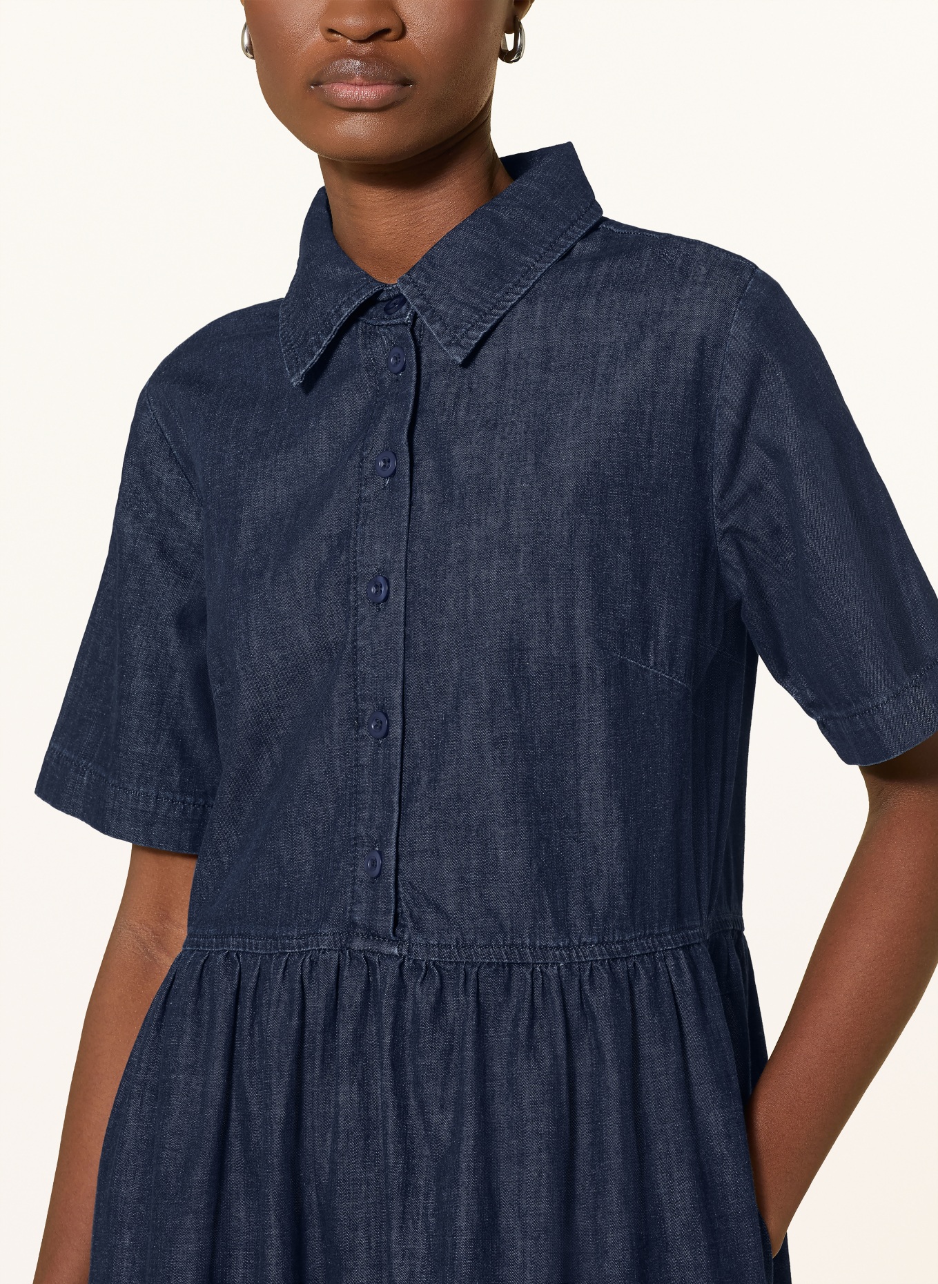 MORE & MORE Jeanskleid: DUNKELBLAU