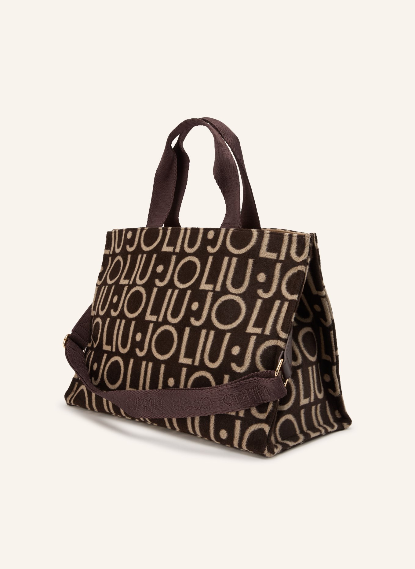 LIU JO Shopper: MARRON FONCÉ / GOUD / BEIGE