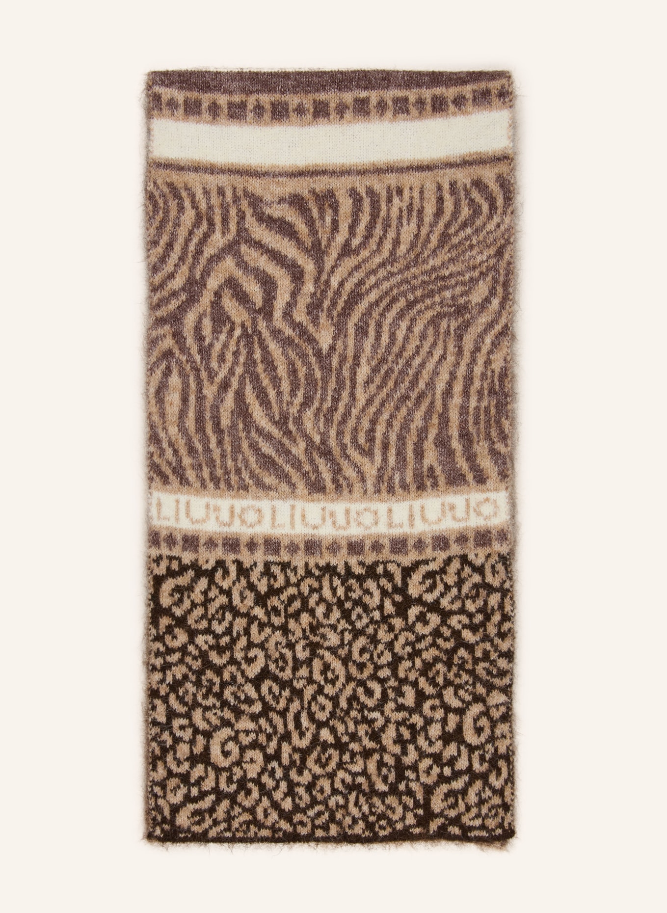 LIU JO Sjaal: MARRON FONCÉ / CAMEL / CRÈME