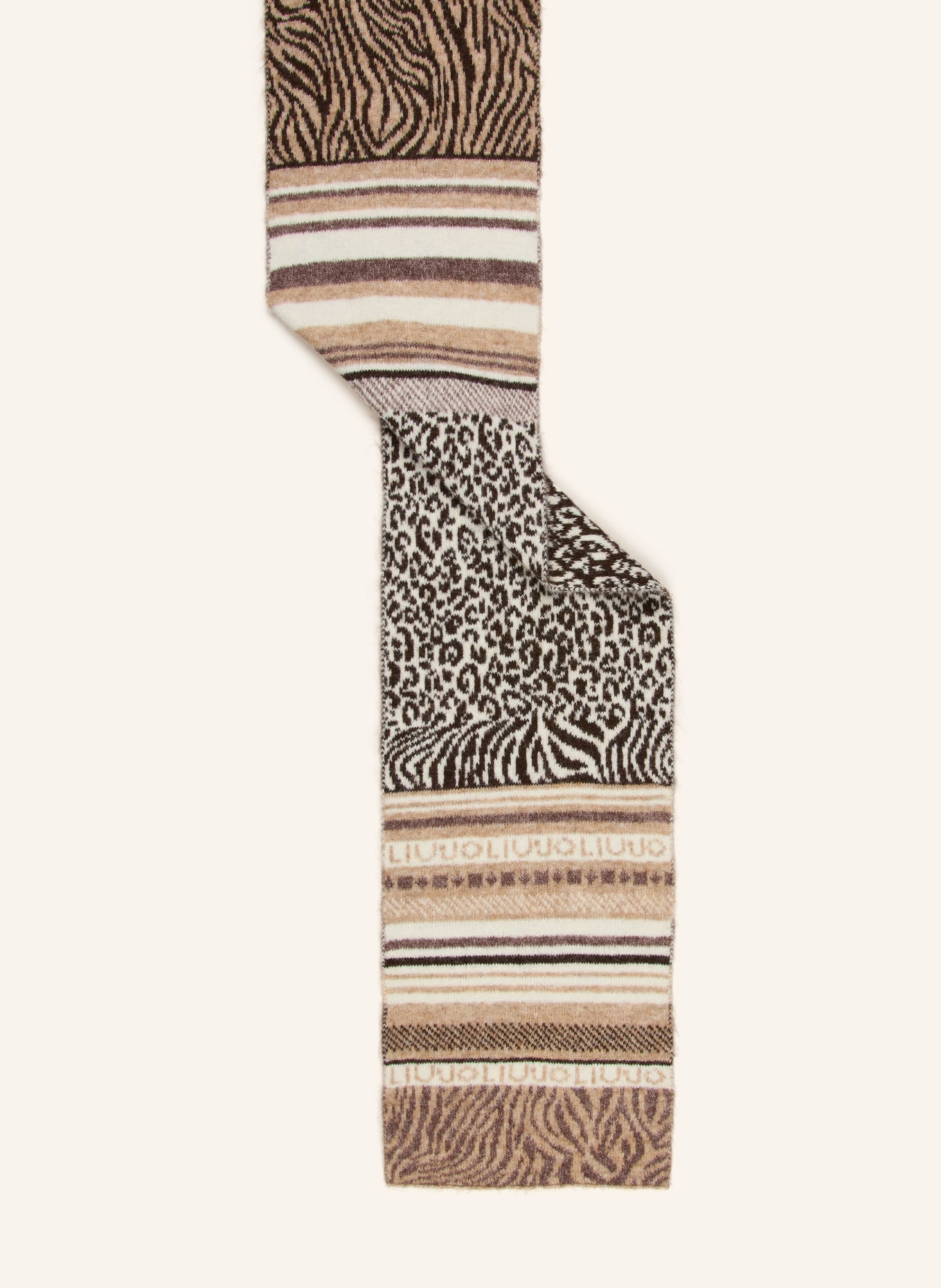 LIU JO Sjaal: MARRON FONCÉ / CAMEL / CRÈME