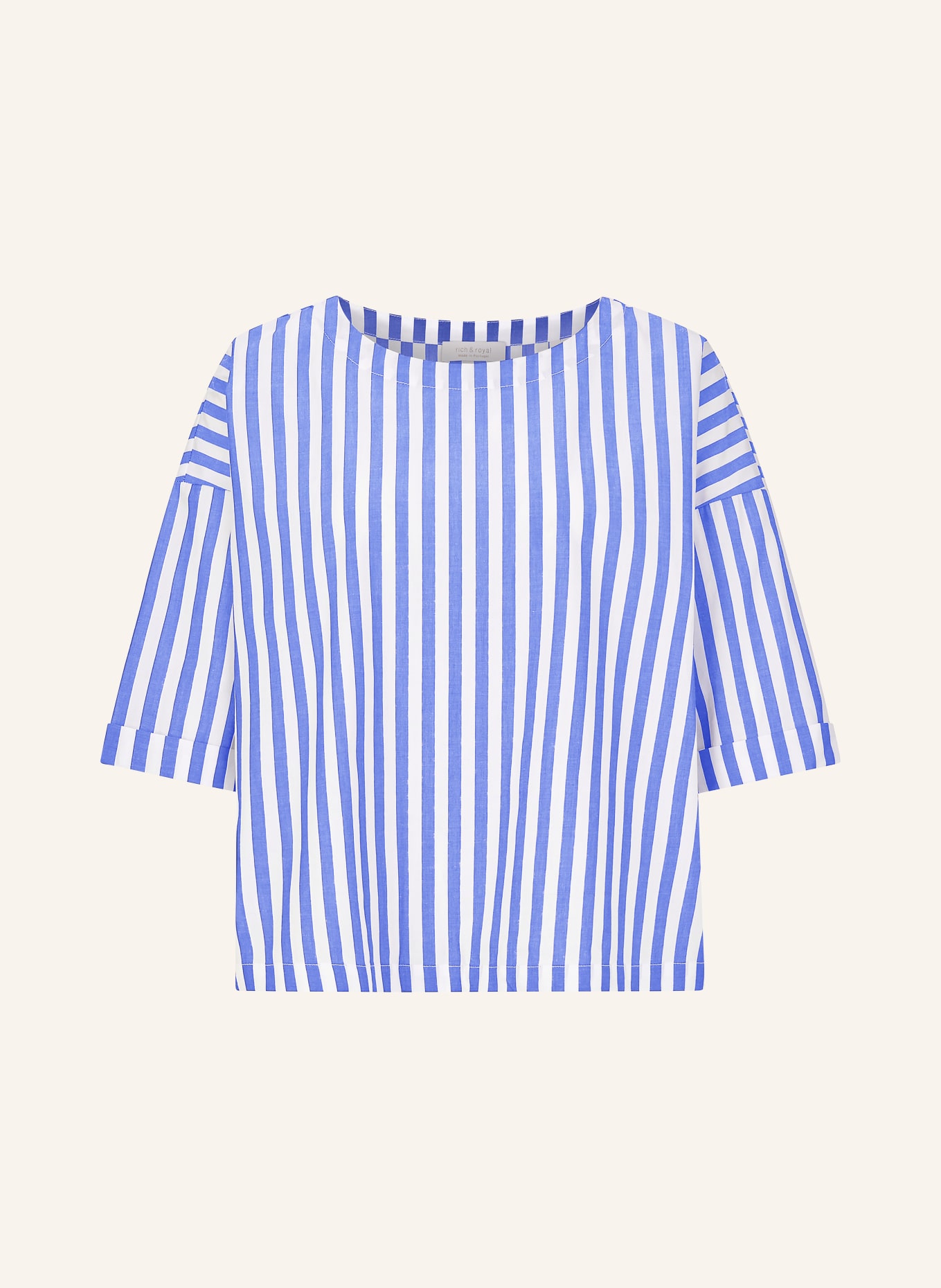 Rich & Royal Blouse: BLUE / WHITE