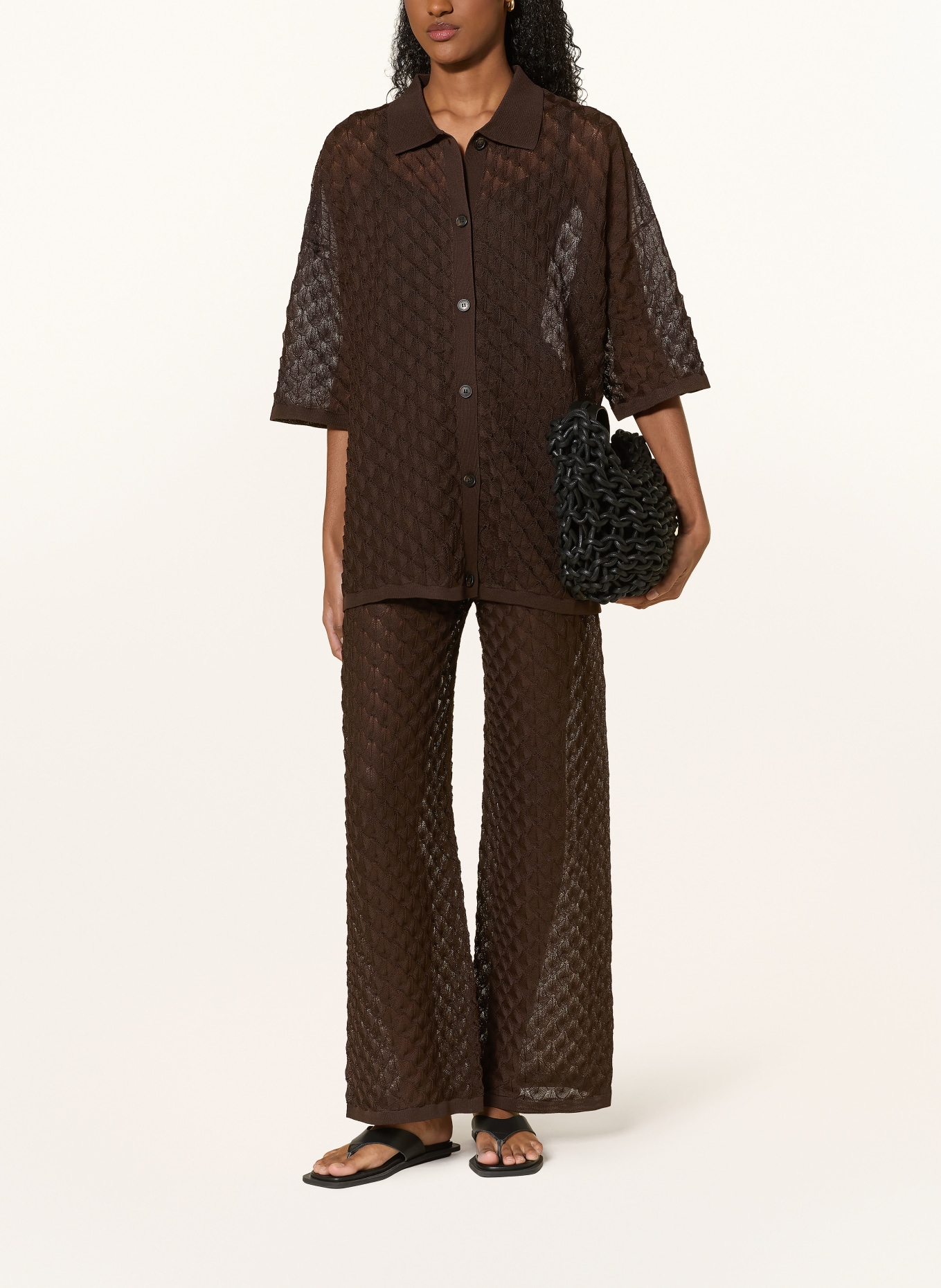 MALINA Gebreide blouse MOA: MARRON FONCÉ