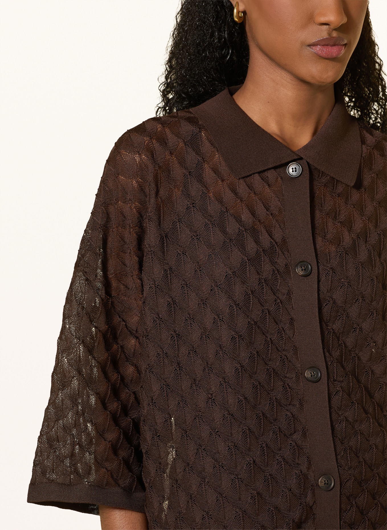 MALINA Gebreide blouse MOA: MARRON FONCÉ