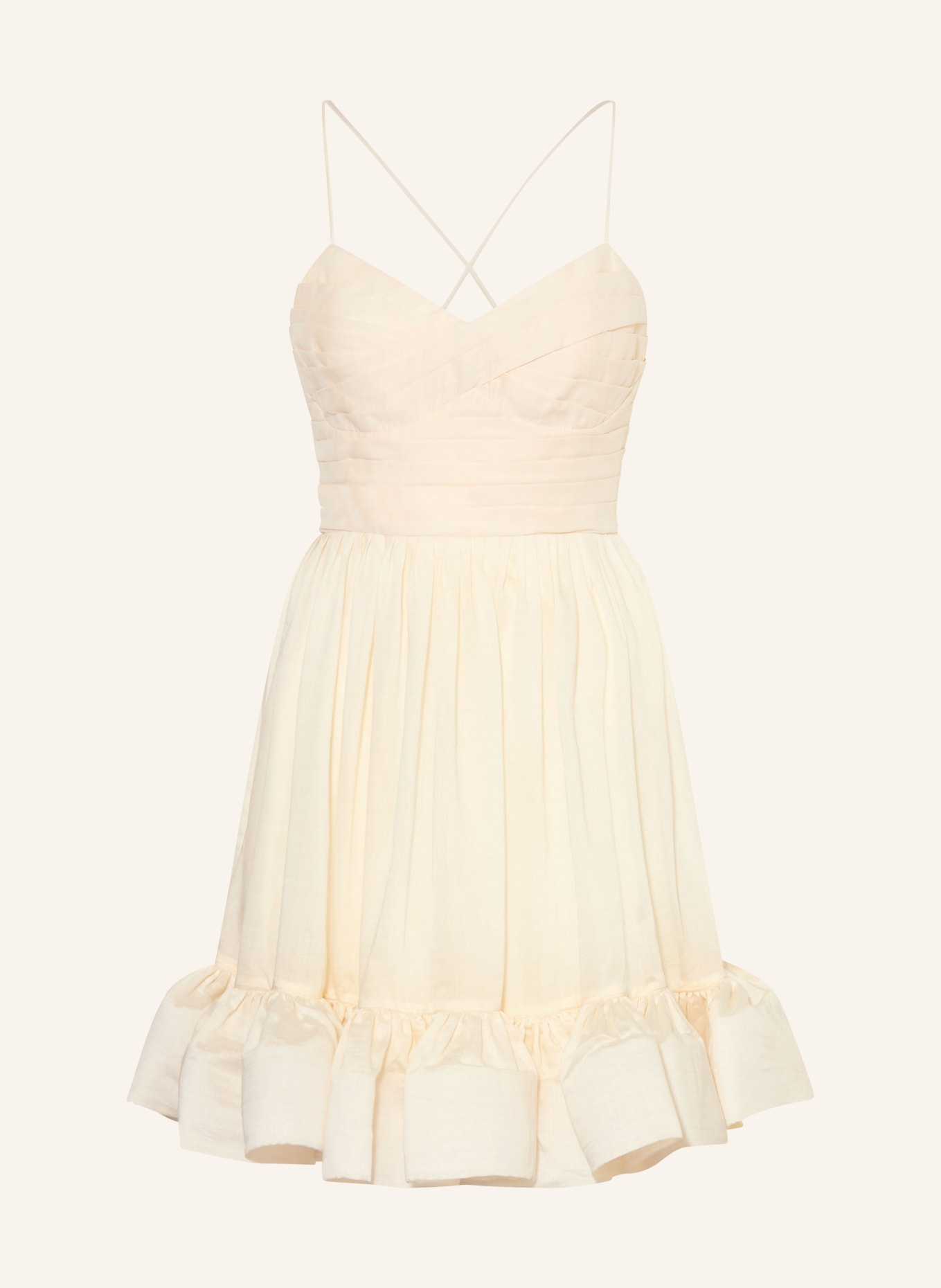 MALINA Robe de cocktail HERA à volants: CRÈME