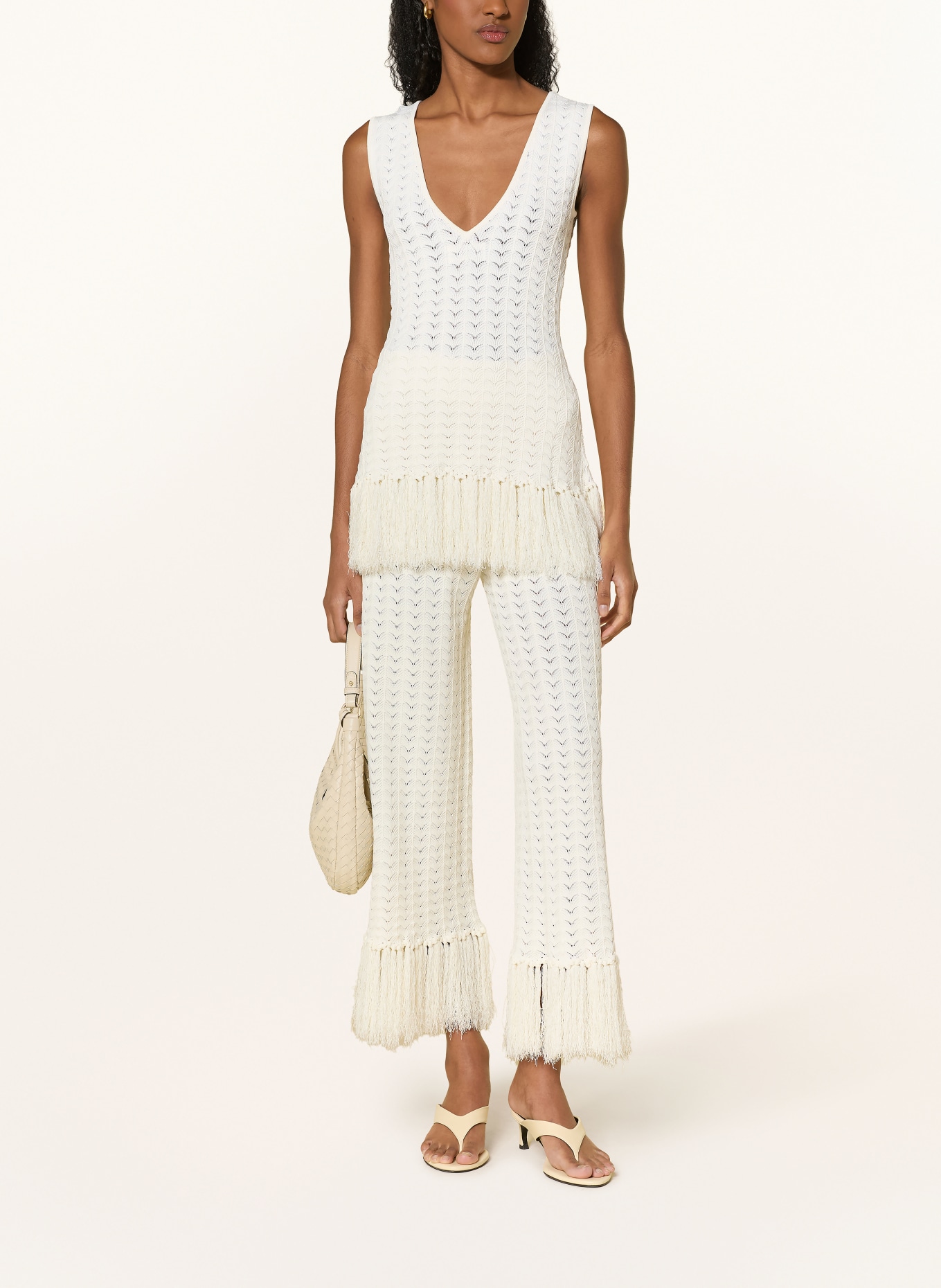 MALINA AMAL Knit Top: ECRU