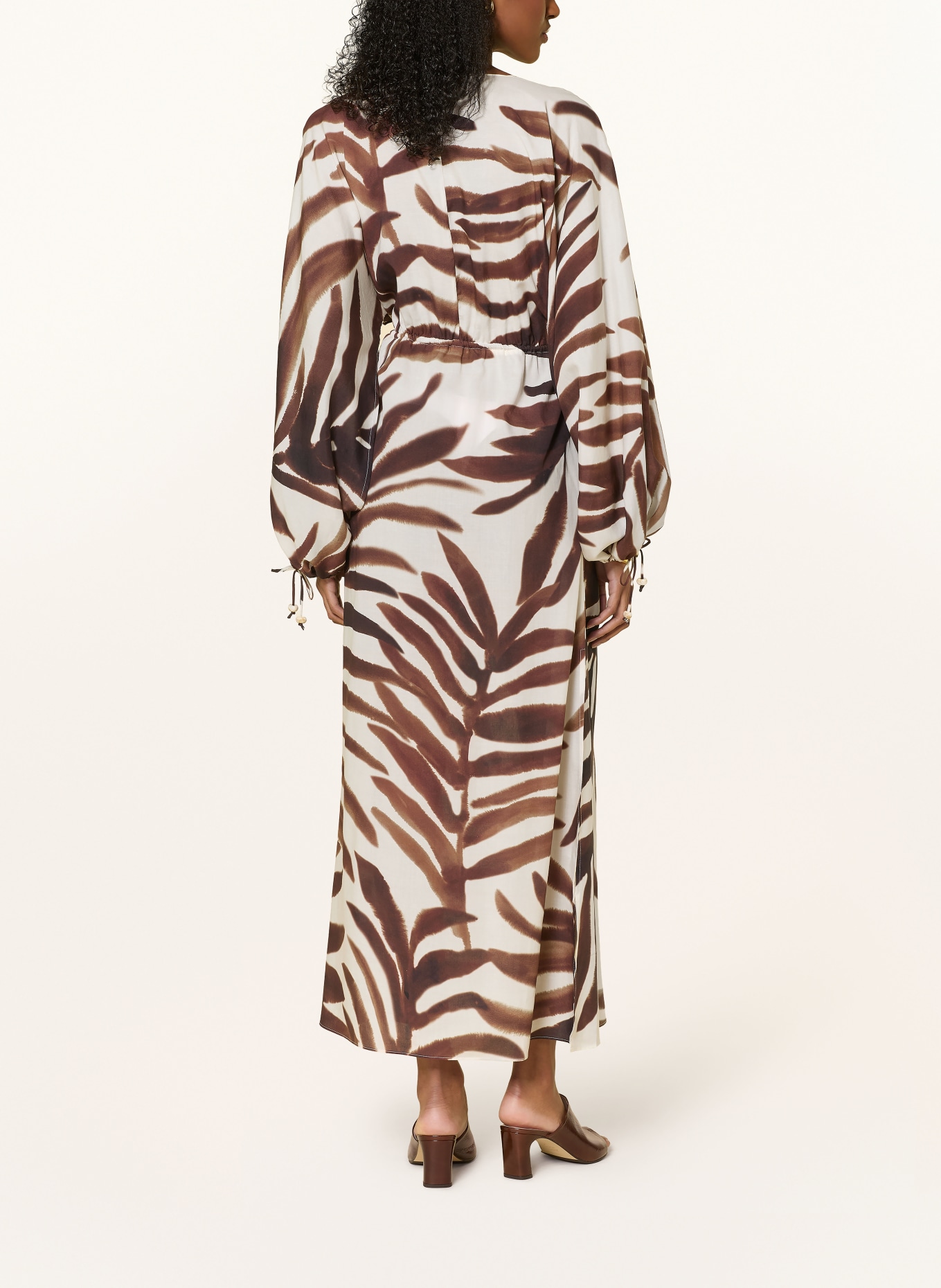 MALINA Jurk JOSLINE: CRÈME / MARRON FONCÉ / BRUIN