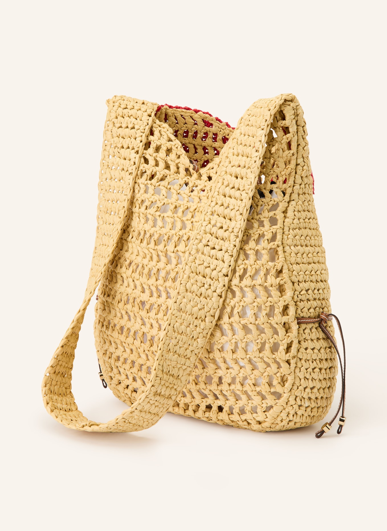 PUCCI PONTOVA Tote Bag: LIGHT BROWN / RED