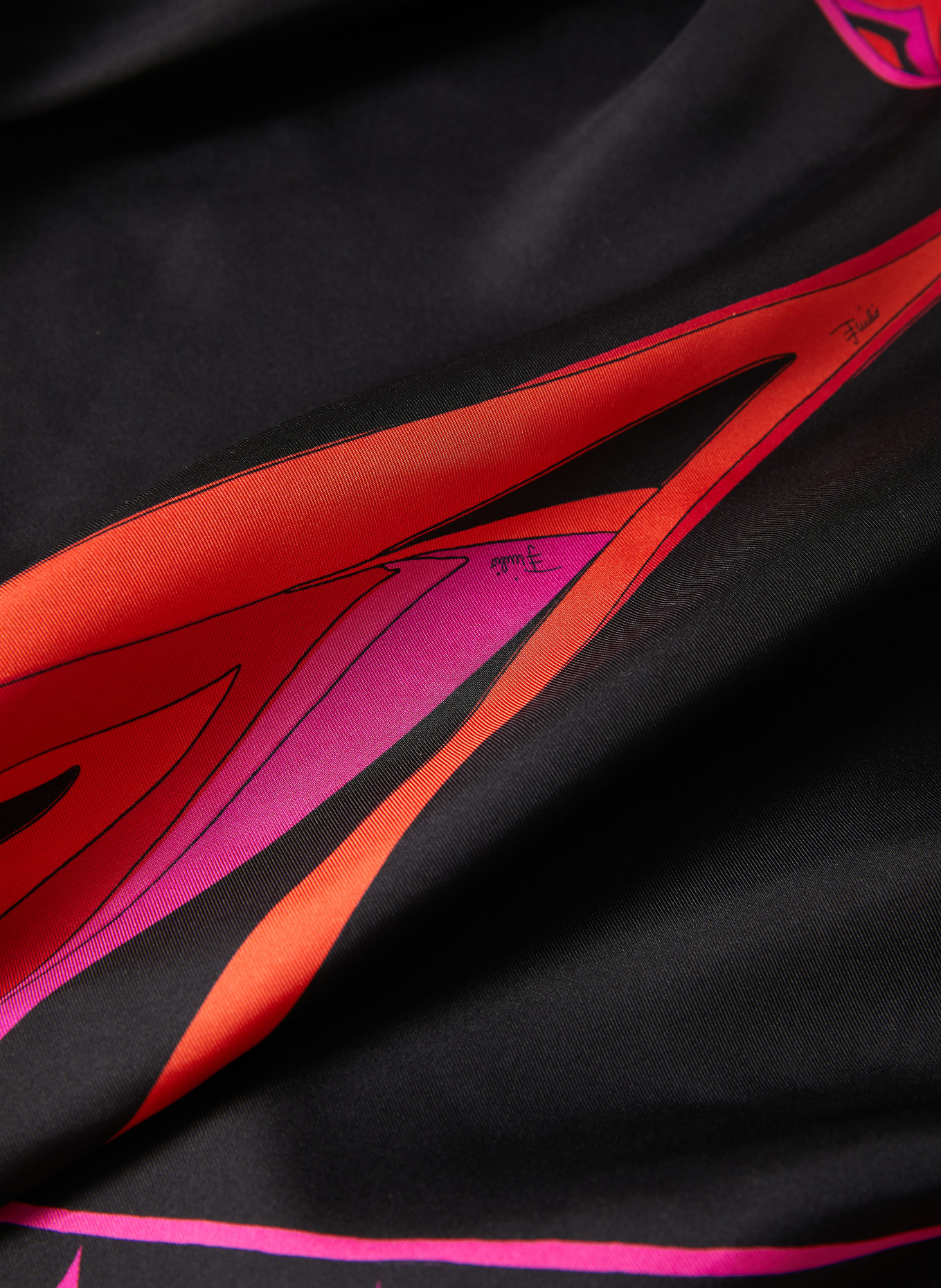 PUCCI Blusenshirt aus Seide mit 3/4-Arm: PINK / ROT / SCHWARZ