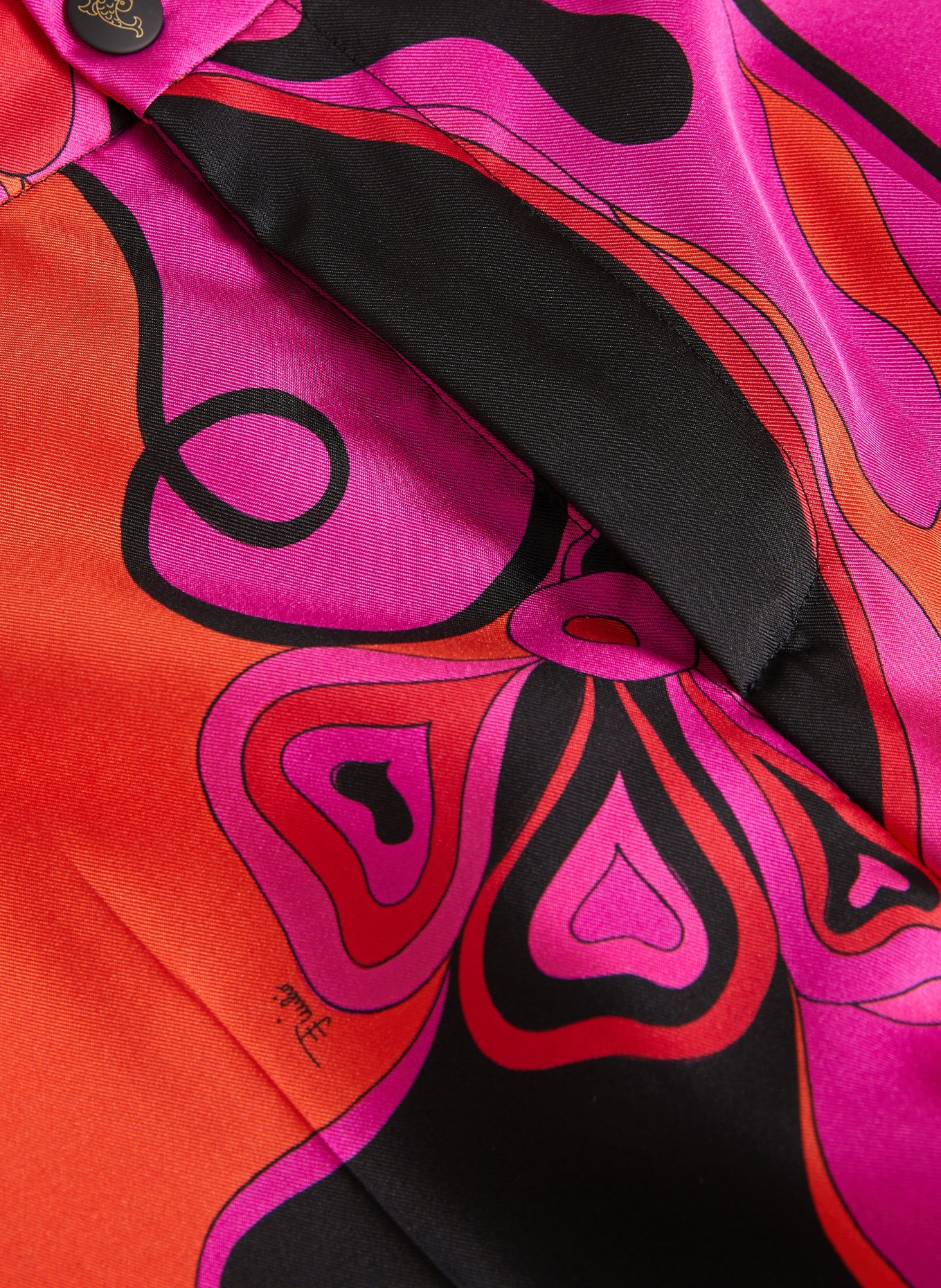 PUCCI Silk pants: PINK / ORANGE / BLACK