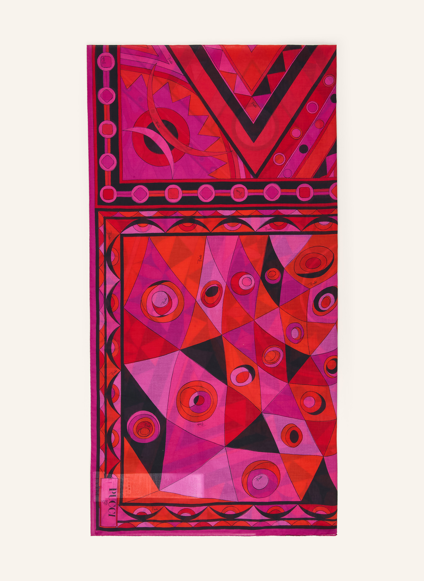 PUCCI Pareo: FUCHSIA / ROT / SCHWARZ