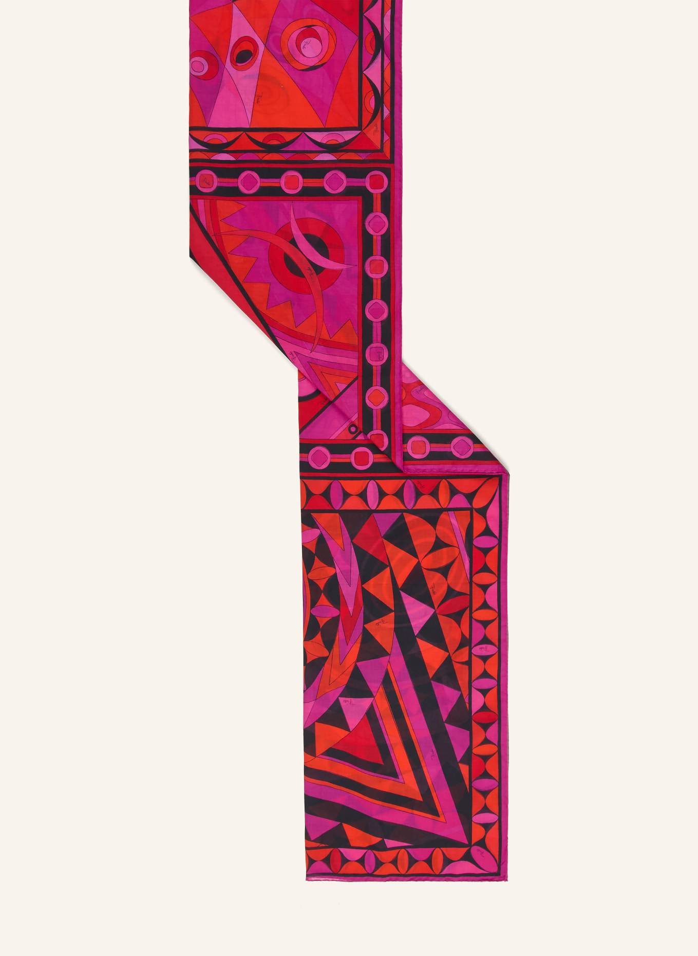 PUCCI Pareo: FUCHSIA / ROT / SCHWARZ