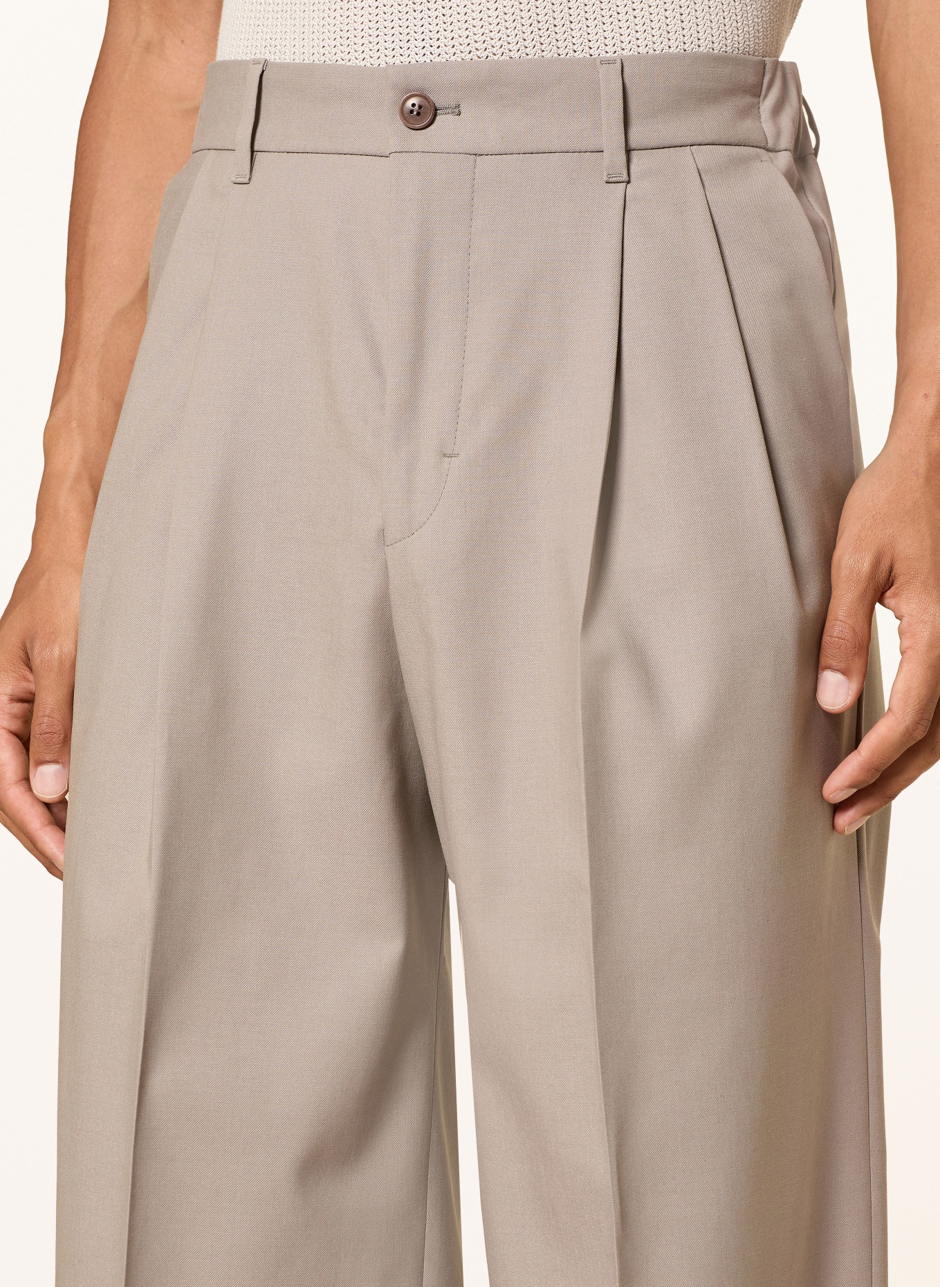 DRYKORN Pantalon LEEK Wide Fit: TAUPE