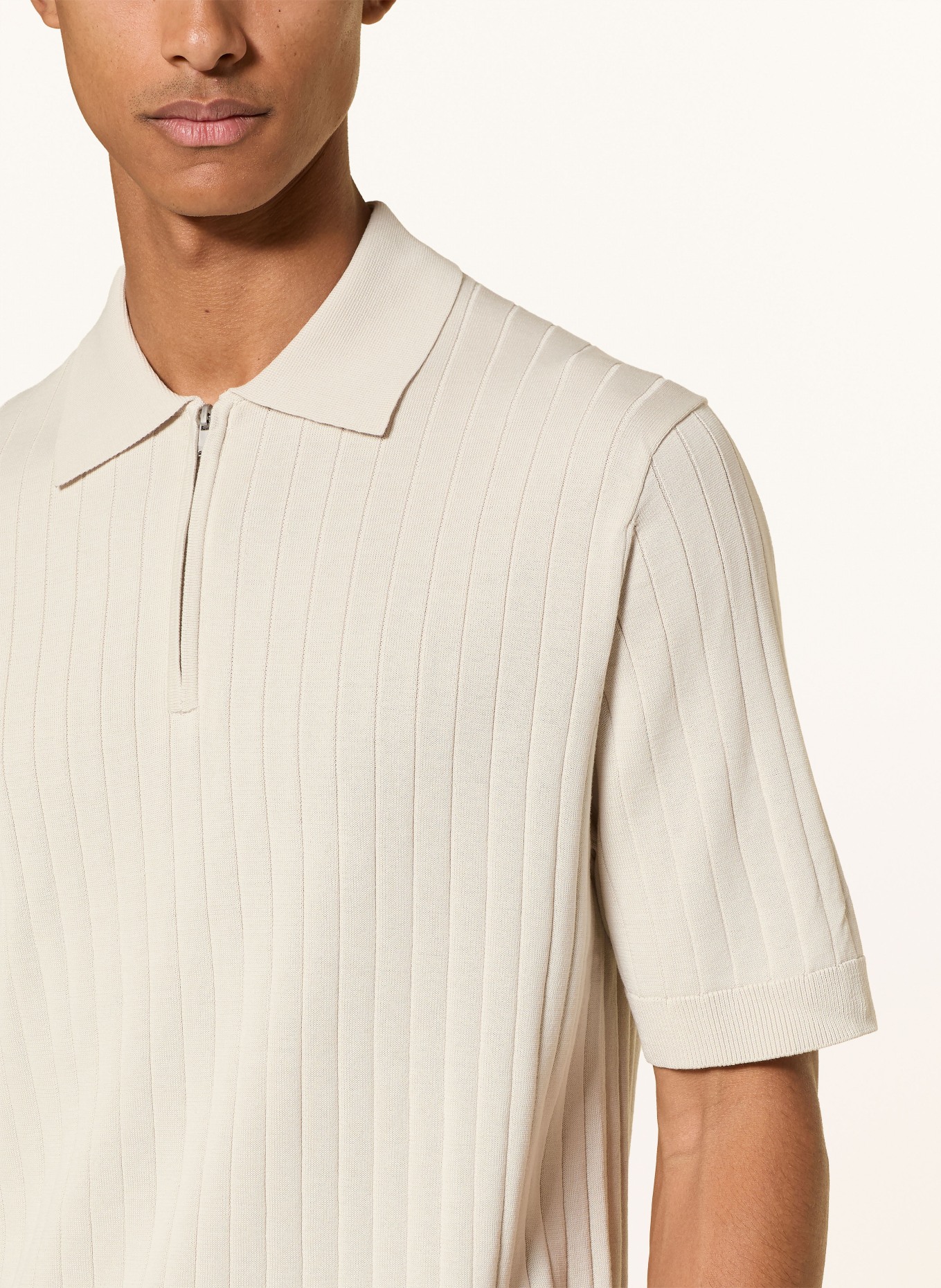 DRYKORN Strick-Poloshirt NIIVAN: ECRU