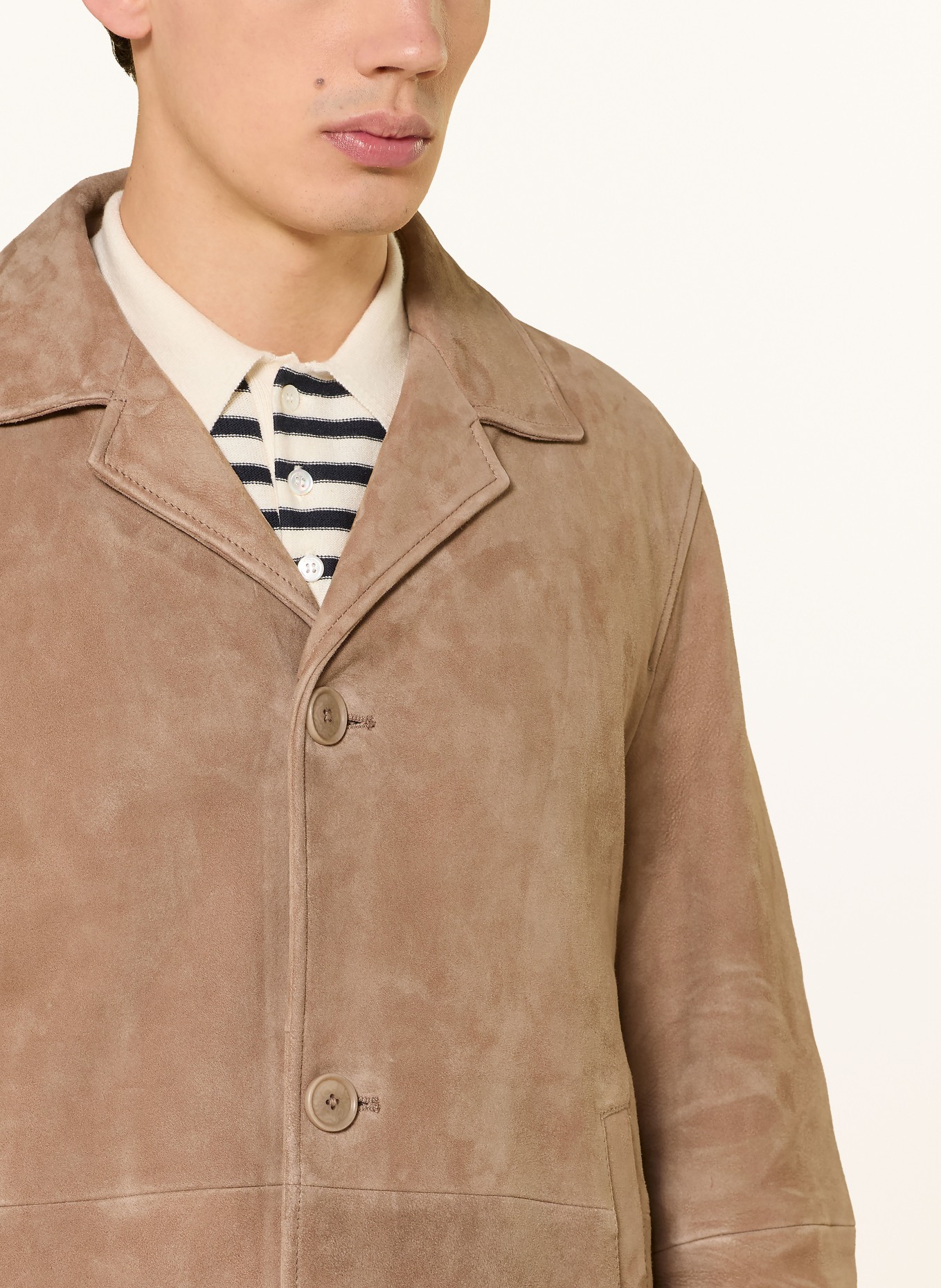 DRYKORN LOUVIN Leather Jacket: LIGHT BROWN