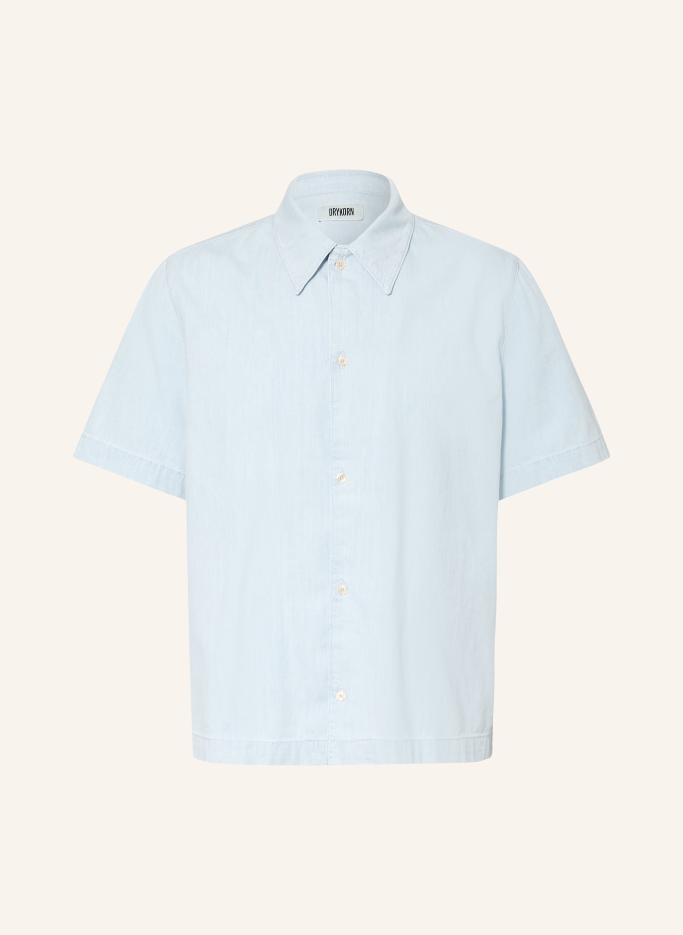 DRYKORN Kurzarm-Hemd MERYN Comfort Fit: HELLBLAU