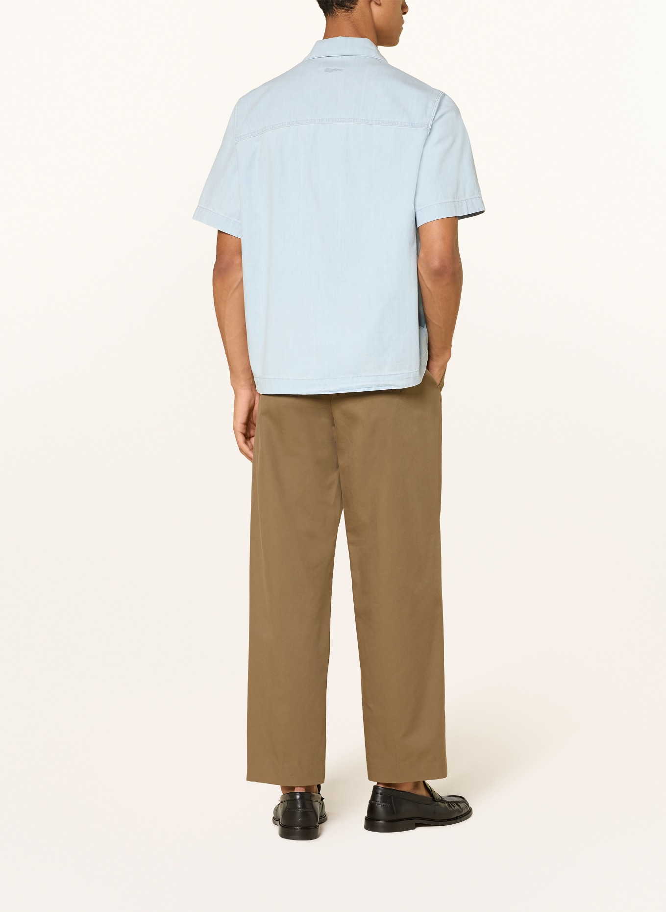 DRYKORN Kurzarm-Hemd MERYN Comfort Fit: HELLBLAU