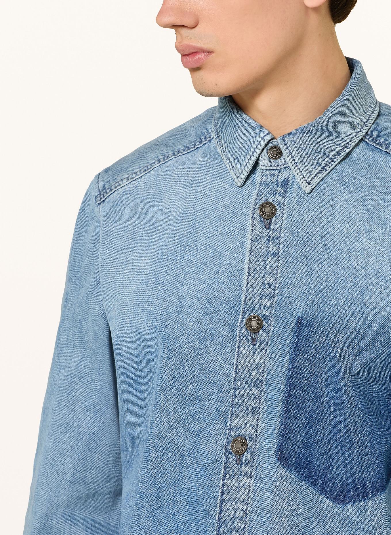 DRYKORN DIEGGO Denim Overshirt: BLUE