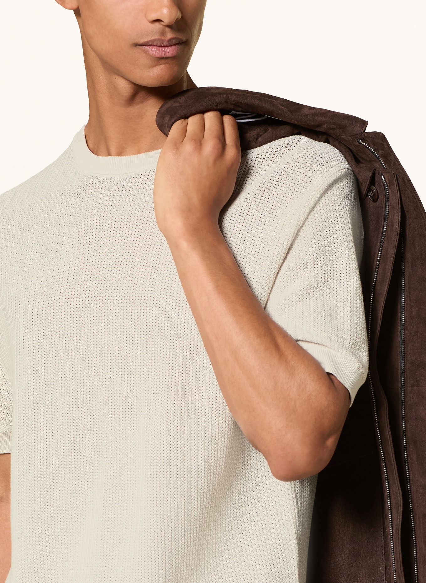 DRYKORN Gebreid shirt: ECRU