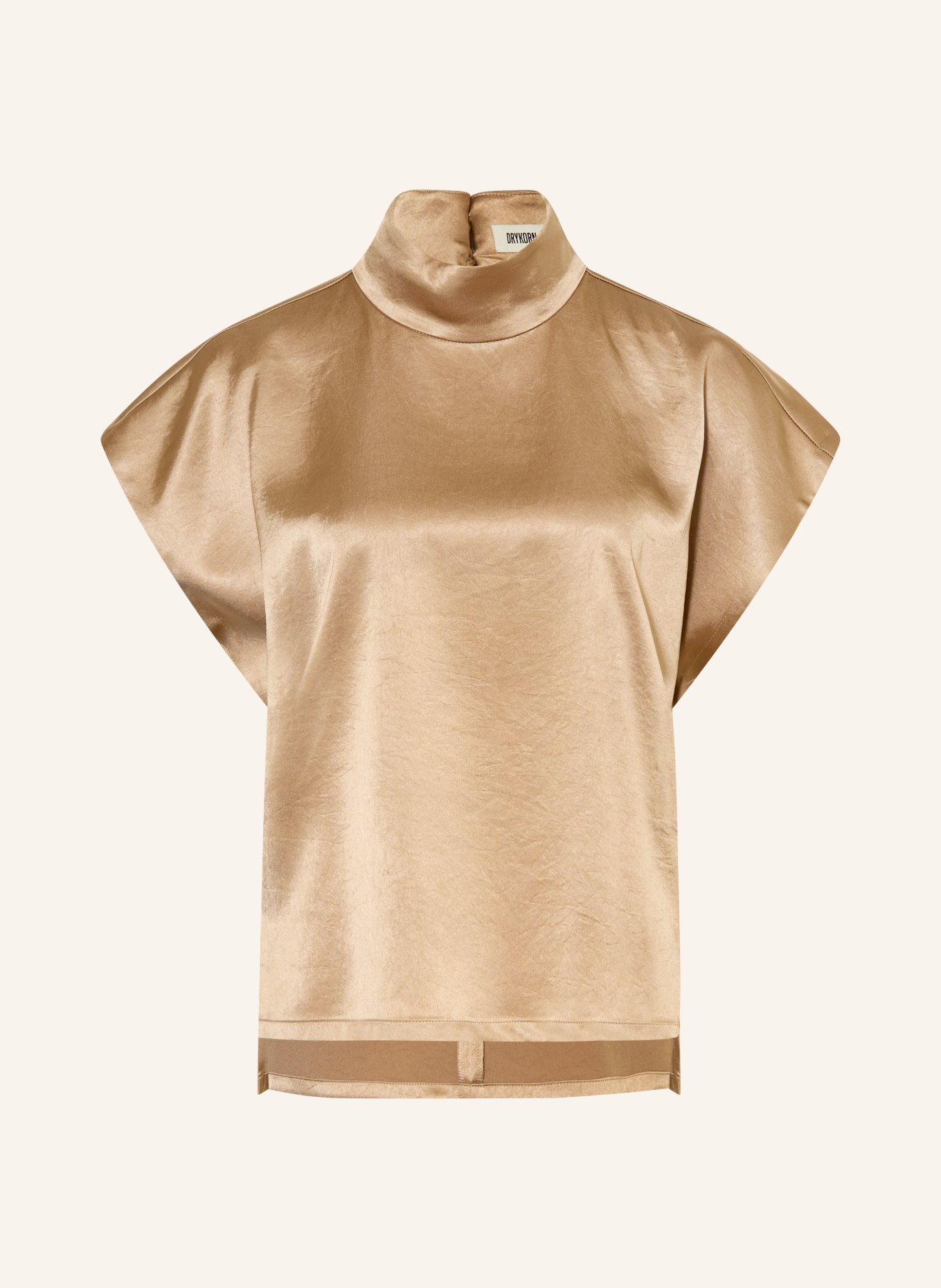 DRYKORN Blusenshirt ALARIA aus Satin: CAMEL