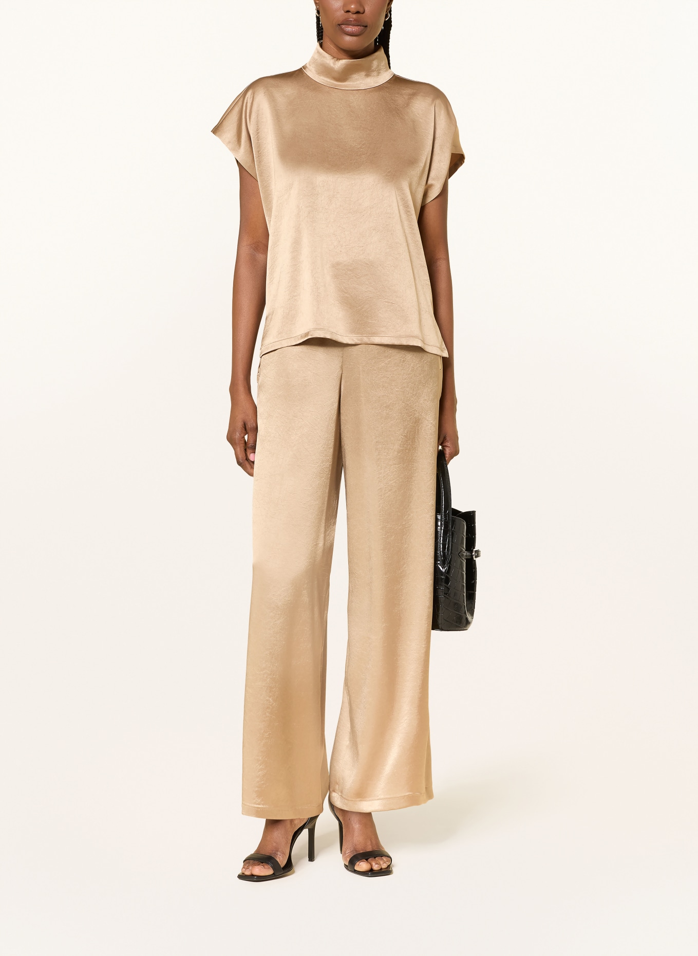DRYKORN Blusenshirt ALARIA aus Satin: CAMEL