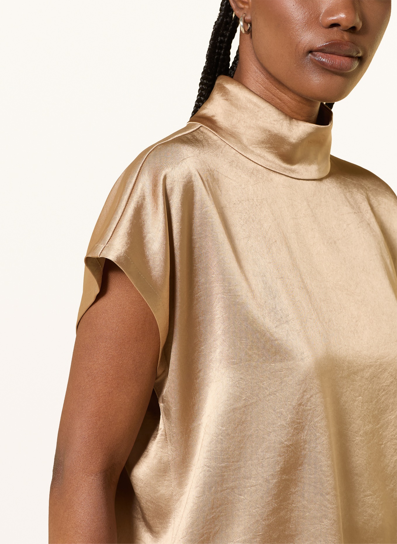 DRYKORN Blusenshirt ALARIA aus Satin: CAMEL