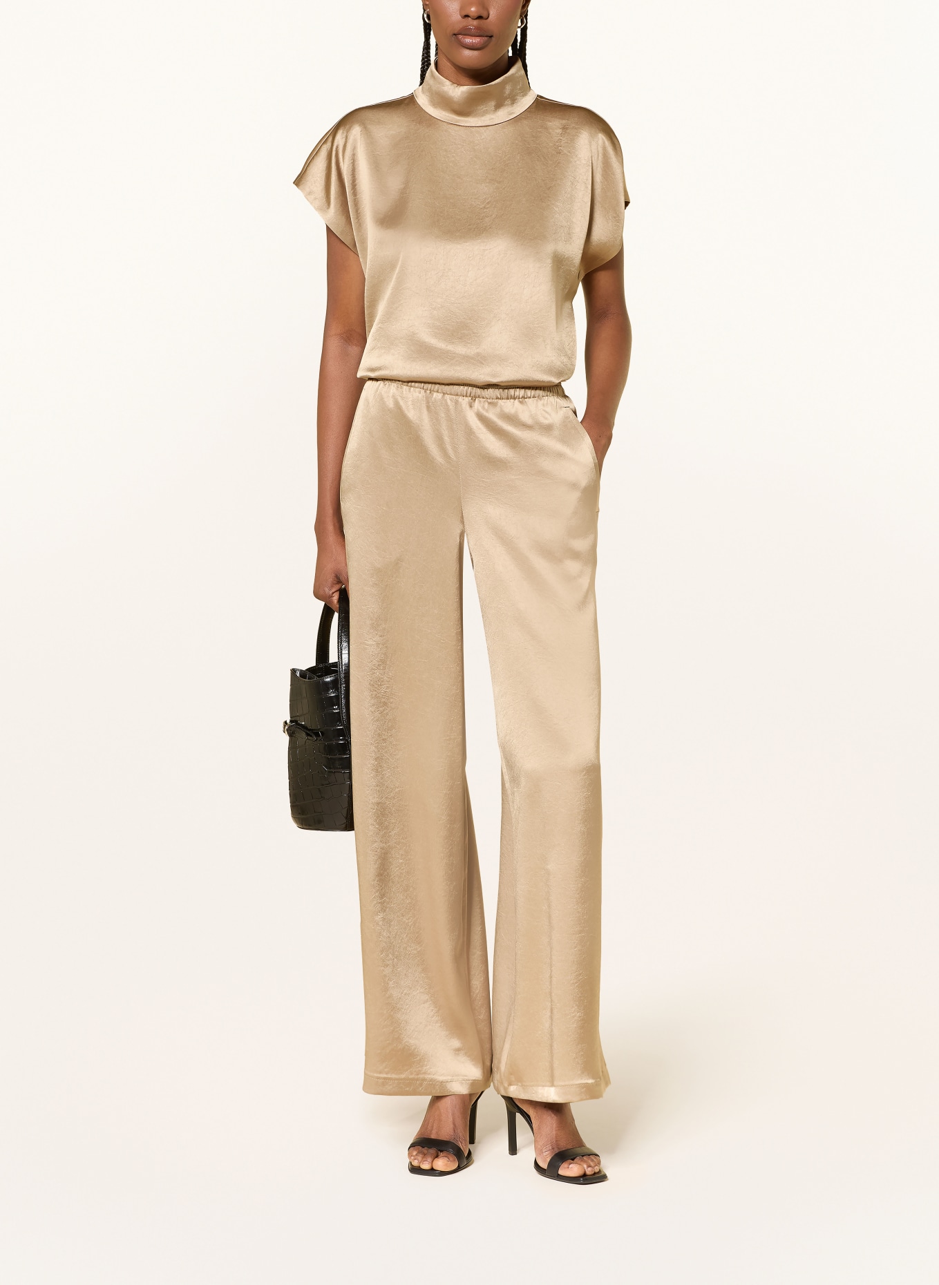 DRYKORN CEILING Satin Pants: CAMEL