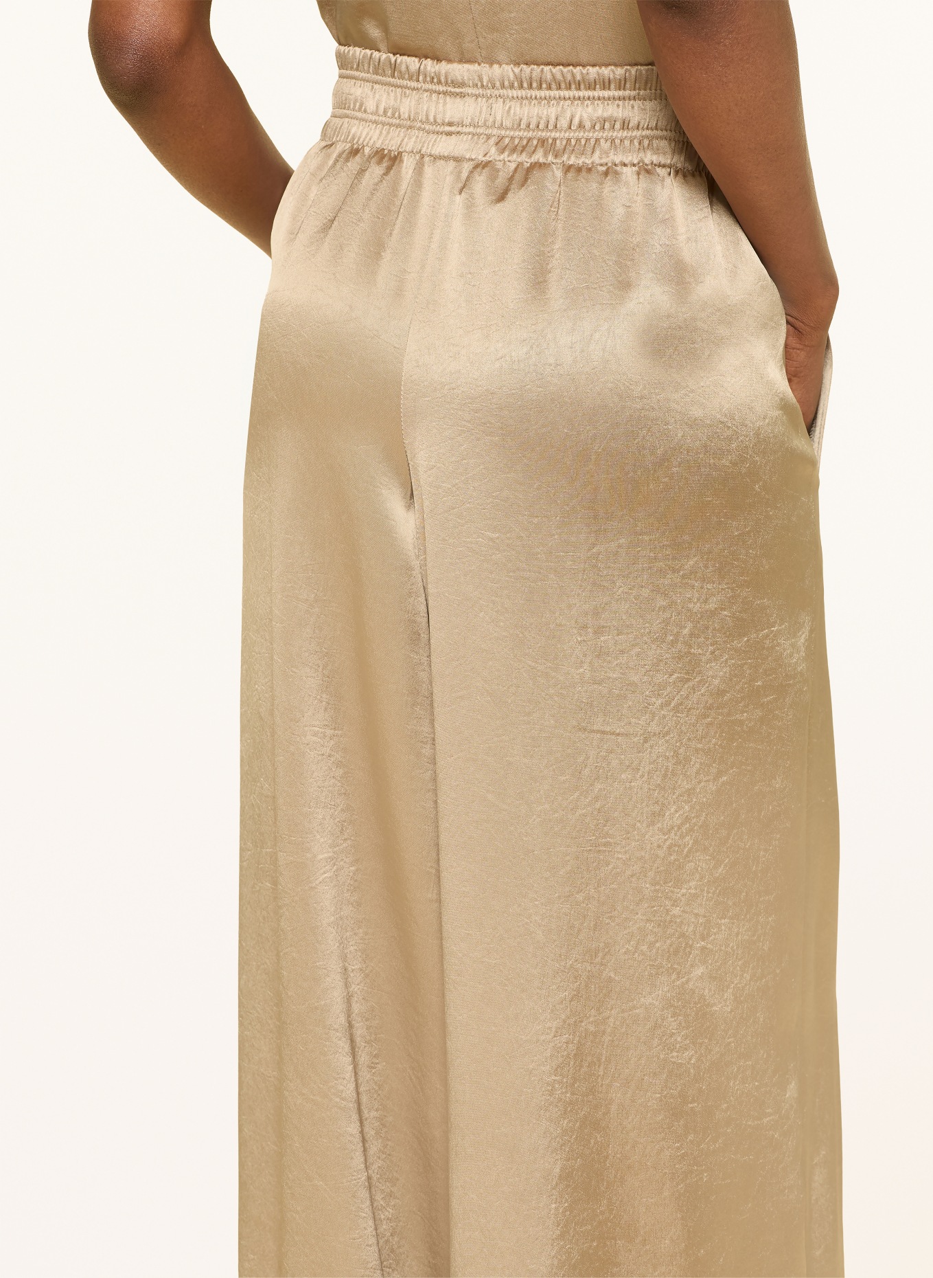 DRYKORN CEILING Satin Pants: CAMEL
