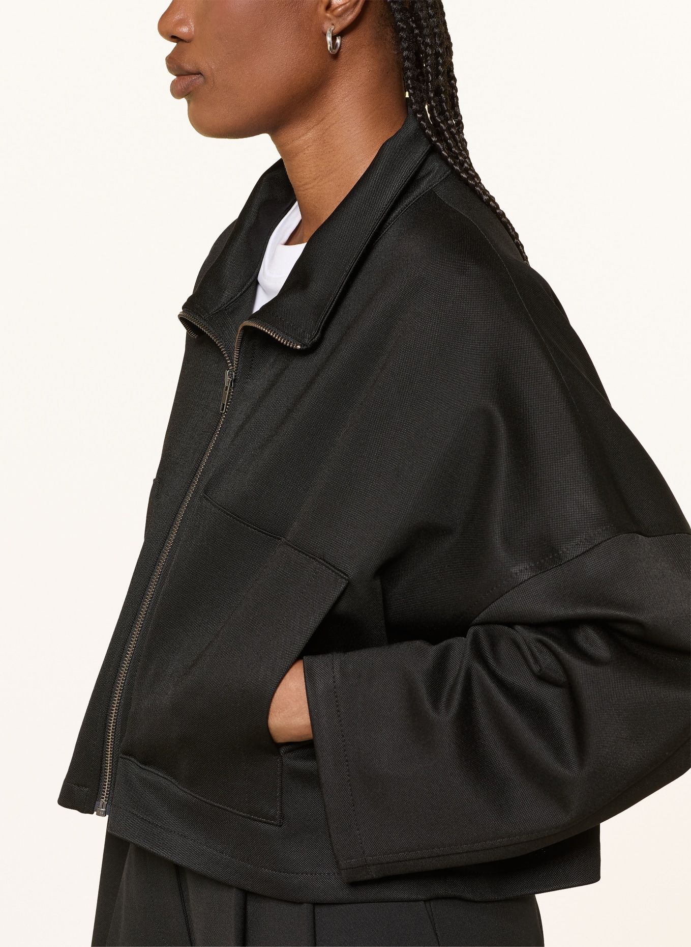 DRYKORN ELSTOW Piqué Blazer: BLACK