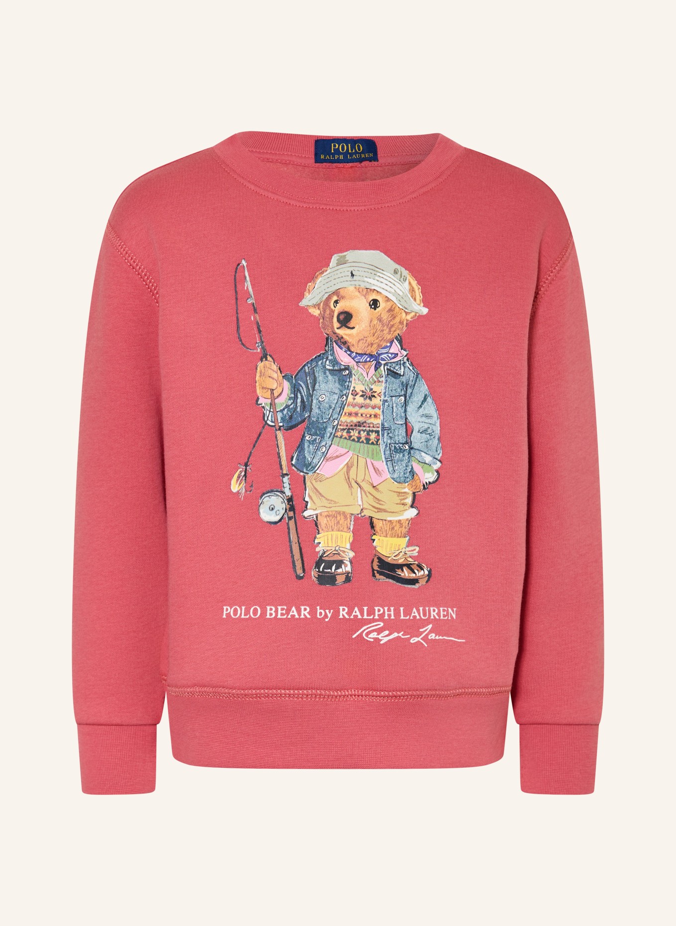 POLO RALPH LAUREN Sweatshirt: LYSERØD / LYSEBRUN / BLÅ