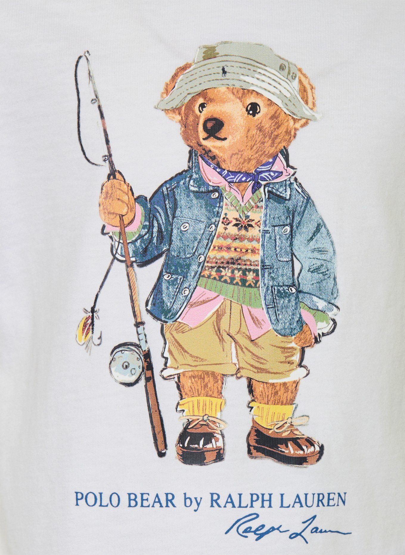 POLO RALPH LAUREN T-shirt: HVID / LYSEBRUN / BLÅ