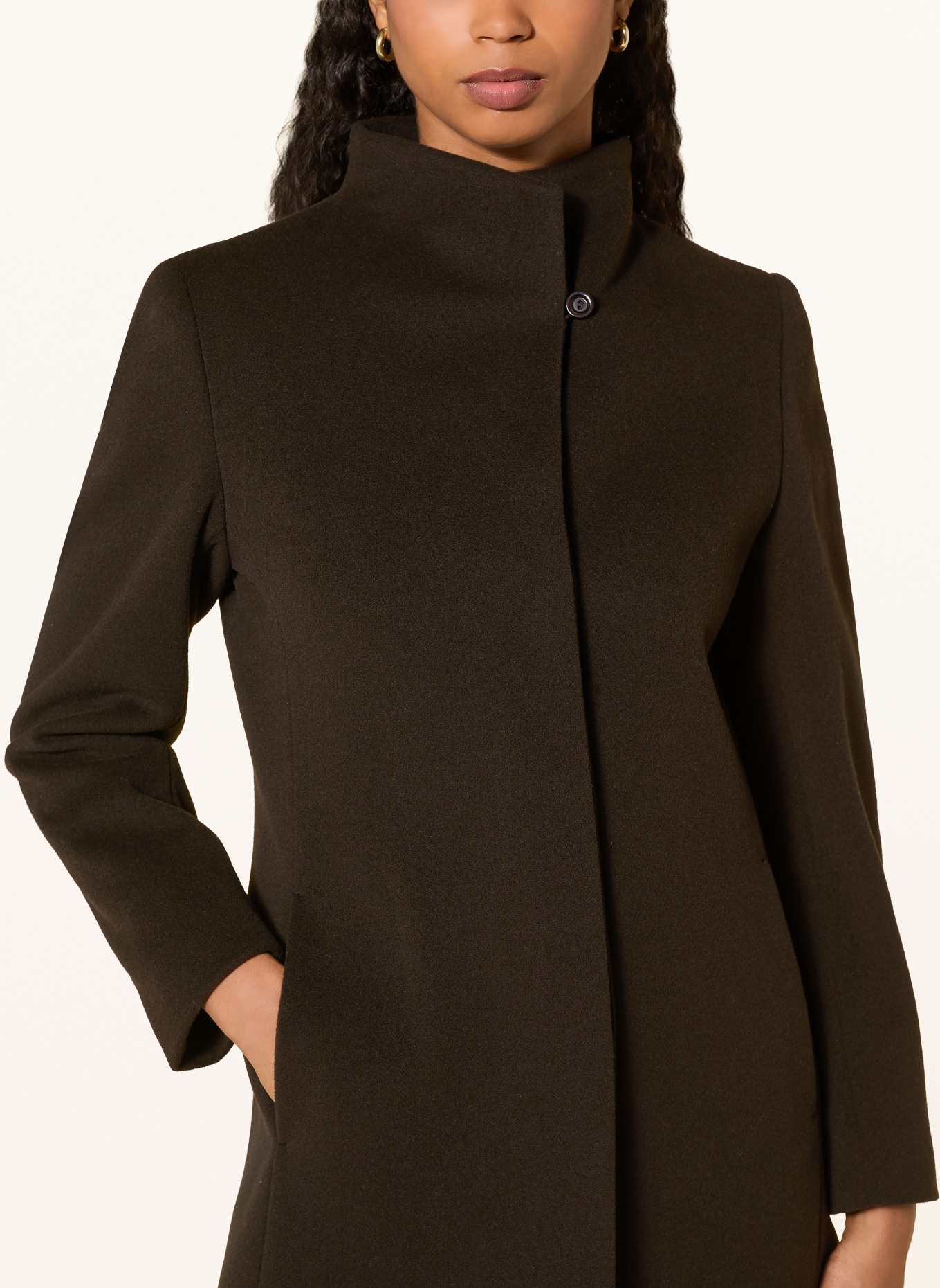 ICONS CINZIA ROCCA Manteau en laine: MARRON FONCÉ