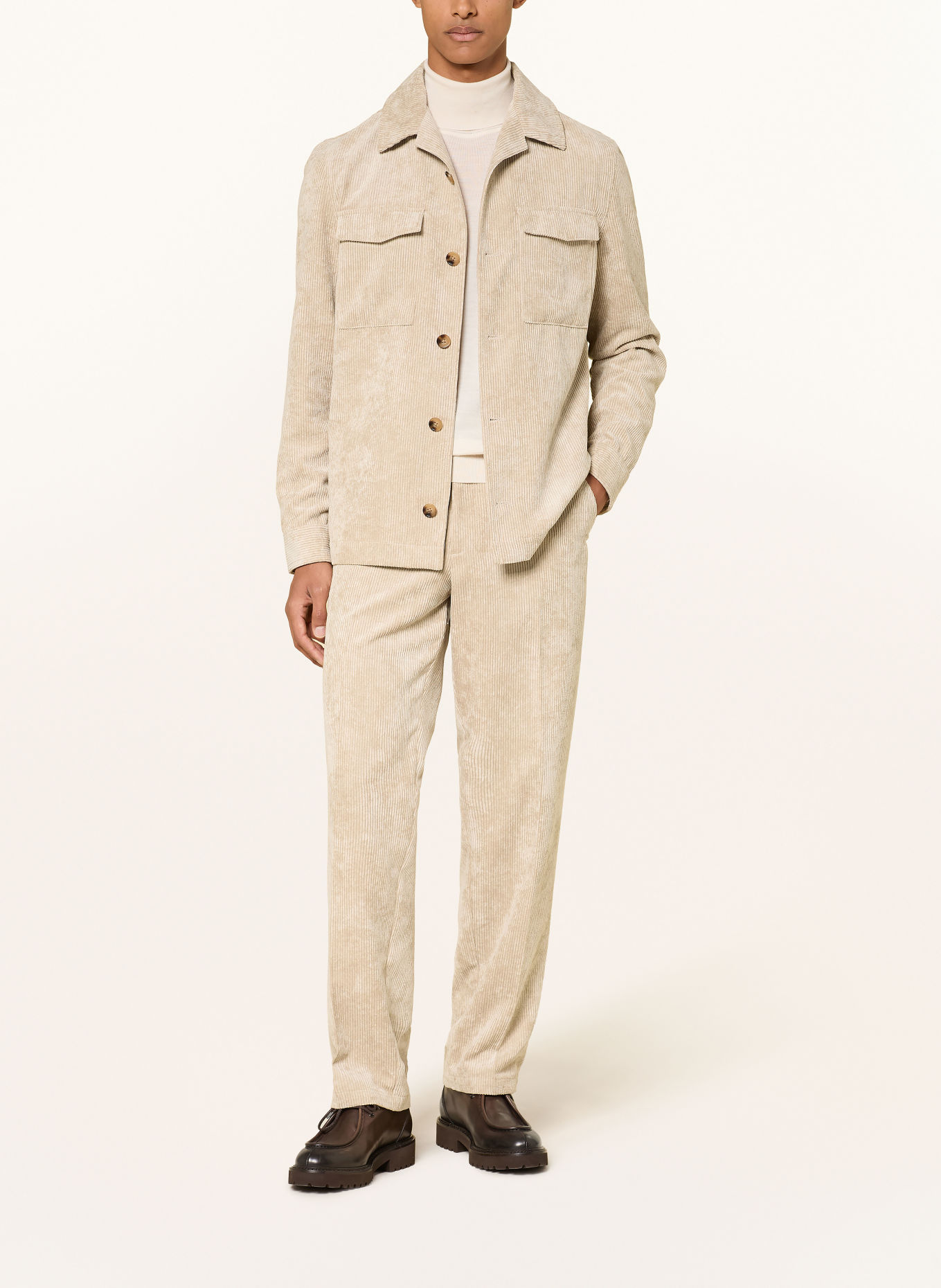 CG - CLUB of GENTS Anzughose CG OLE Relaxed Fit aus Cord: 22 BEIGE