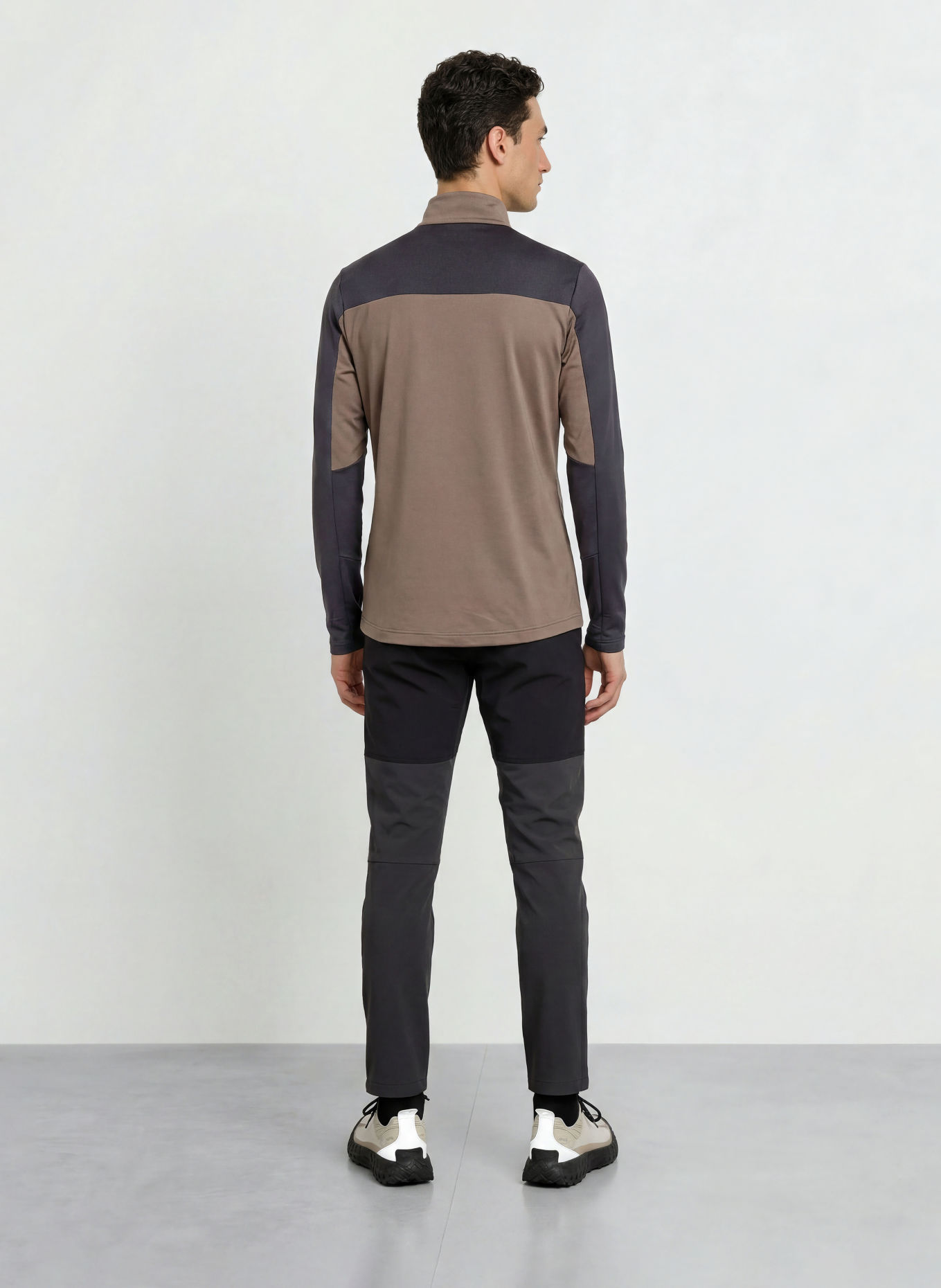 VAUDE Midlayer LIVIGNO: BRUIN / WIT / ZWART